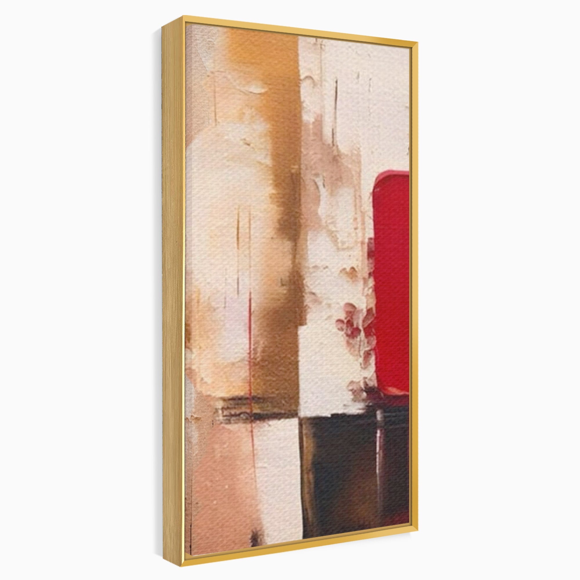 Set 3 Tablouri Canvas Premium LuxCanva® A3-1587, Red Squares, Room, Orizontal, Patrate, Decorativ, Abstract, Living, Culori Vibrante