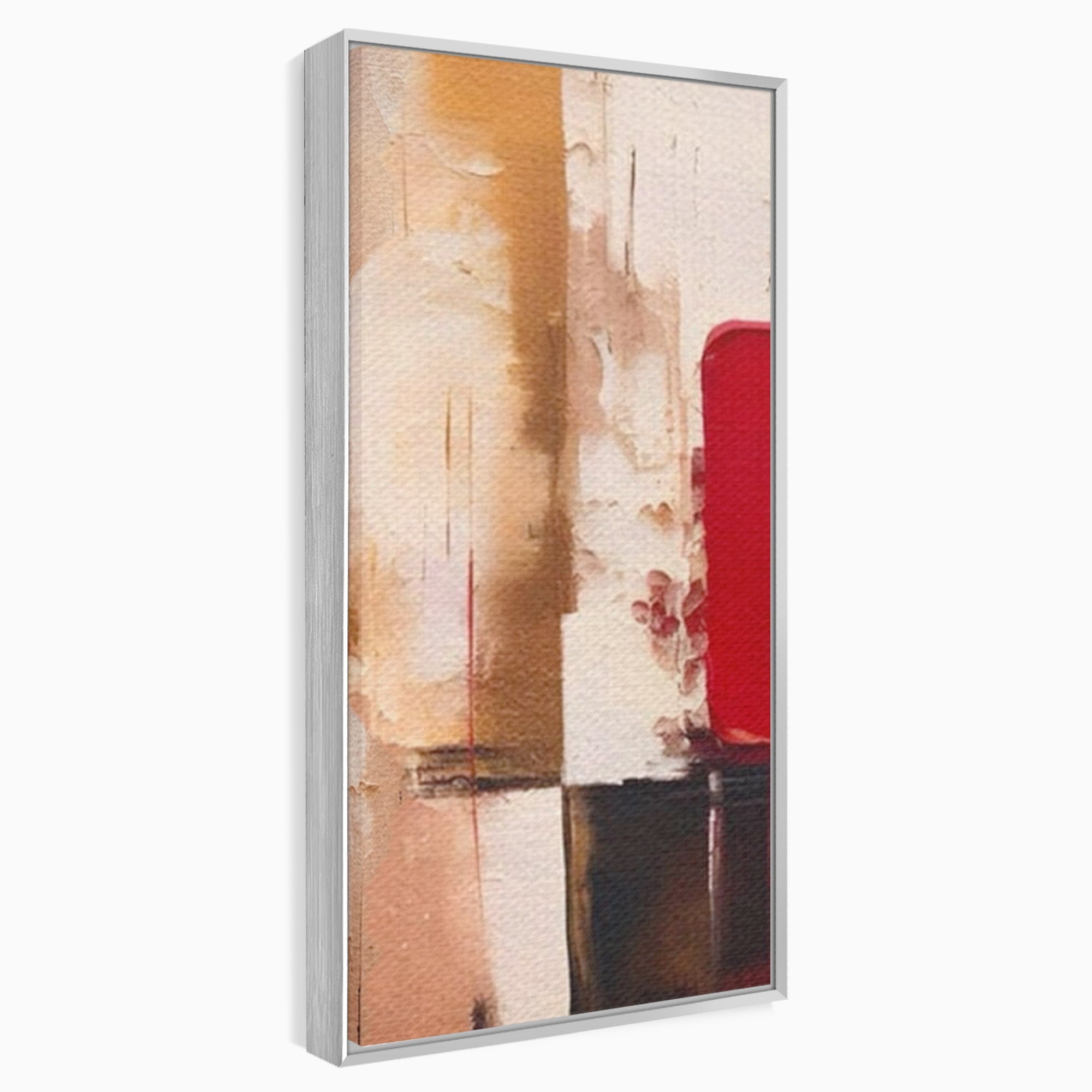Set 3 Tablouri Canvas Premium LuxCanva® A3-1587, Red Squares, Room, Orizontal, Patrate, Decorativ, Abstract, Living, Culori Vibrante