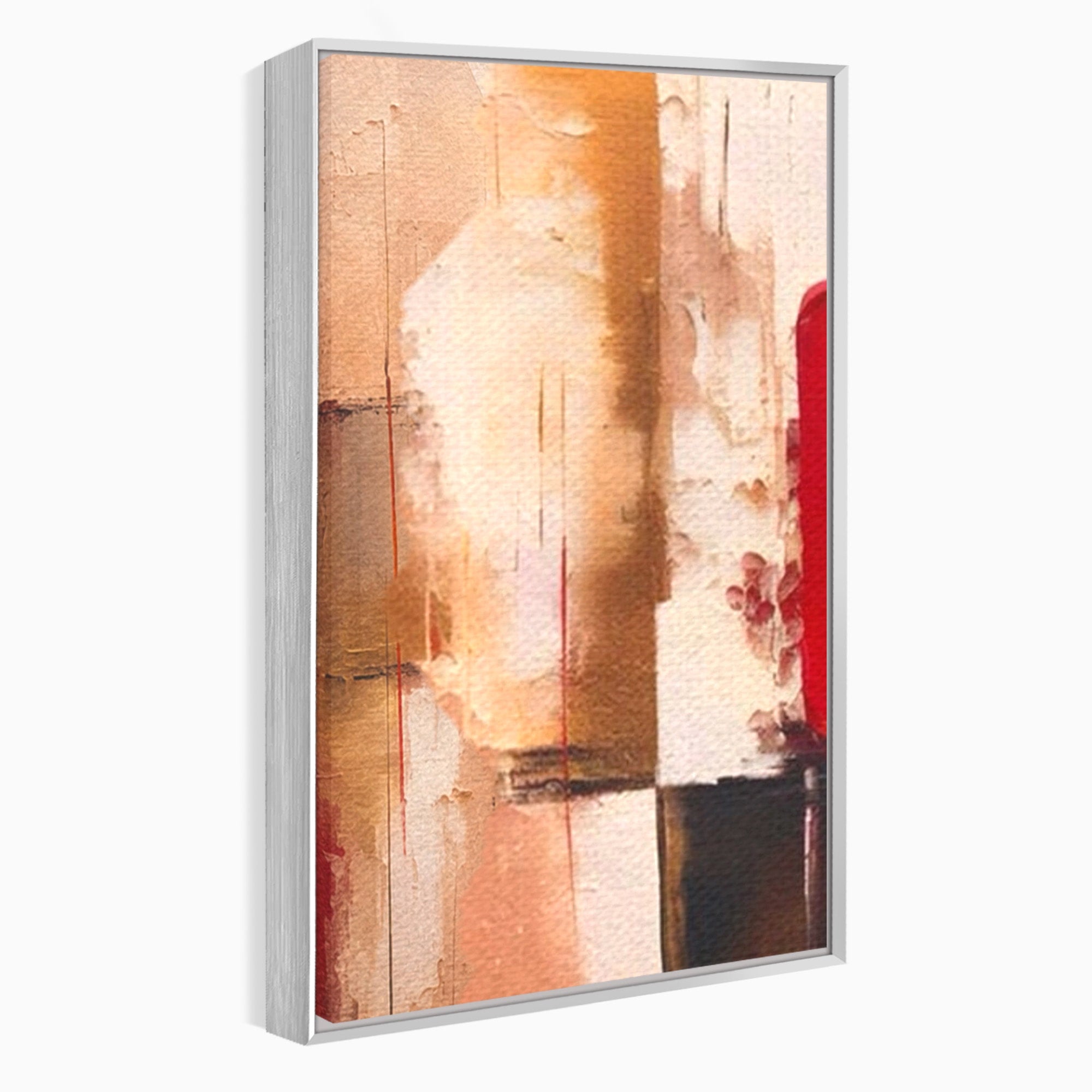 Set 3 Tablouri Canvas Premium LuxCanva® A3-1587, Red Squares, Room, Orizontal, Patrate, Decorativ, Abstract, Living, Culori Vibrante