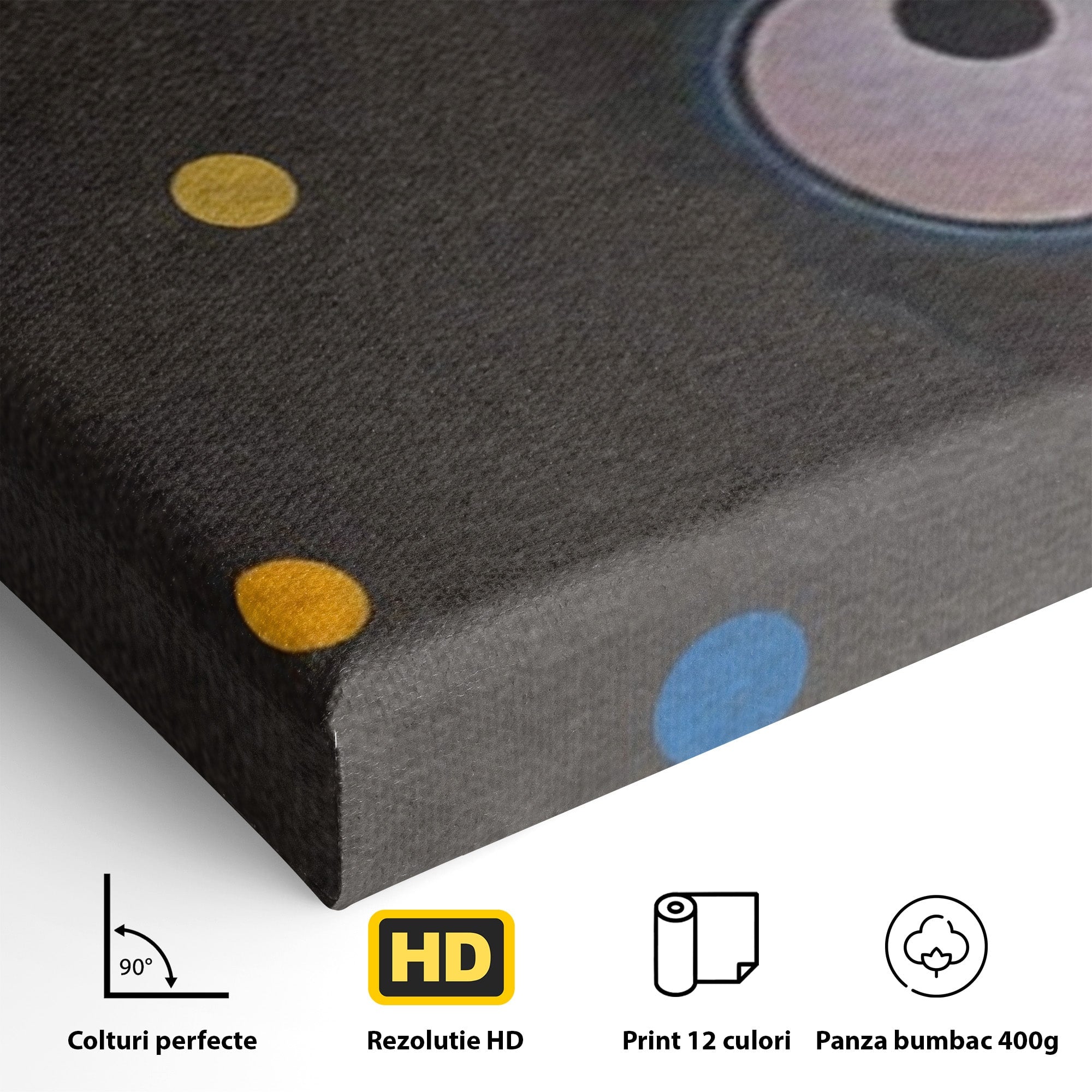 Set 3 Tablouri Canvas Premium LuxCanva® A3-1591, Inima Cosmosului, Camera Copil, Univers, Abstract, Decorativ, Living, Culori Vibrante