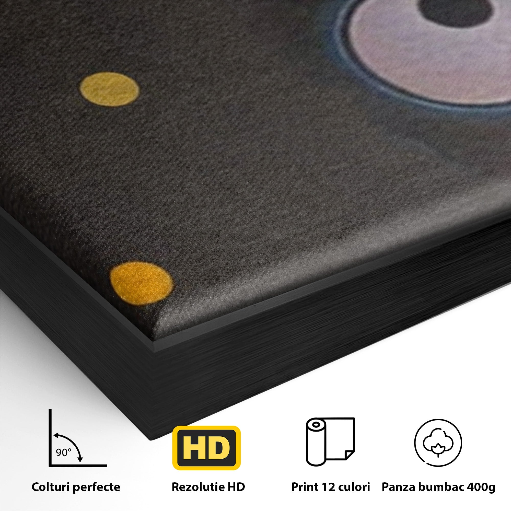 Set 3 Tablouri Canvas Premium LuxCanva® A3-1591, Inima Cosmosului, Camera Copil, Univers, Abstract, Decorativ, Living, Culori Vibrante