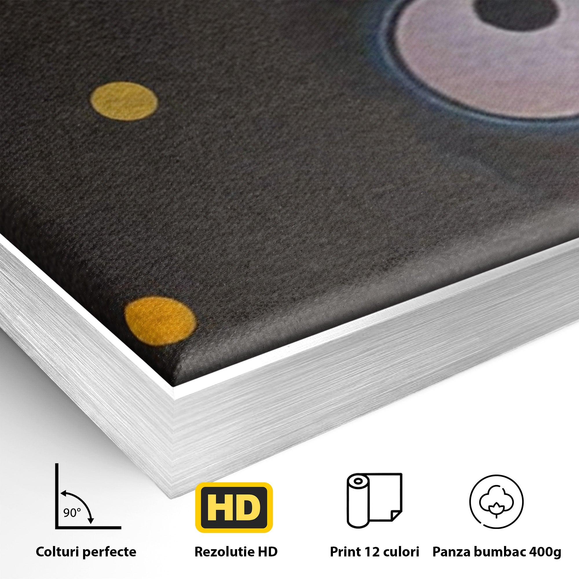 Set 3 Tablouri Canvas Premium LuxCanva® A3-1591, Inima Cosmosului, Camera Copil, Univers, Abstract, Decorativ, Living, Culori Vibrante
