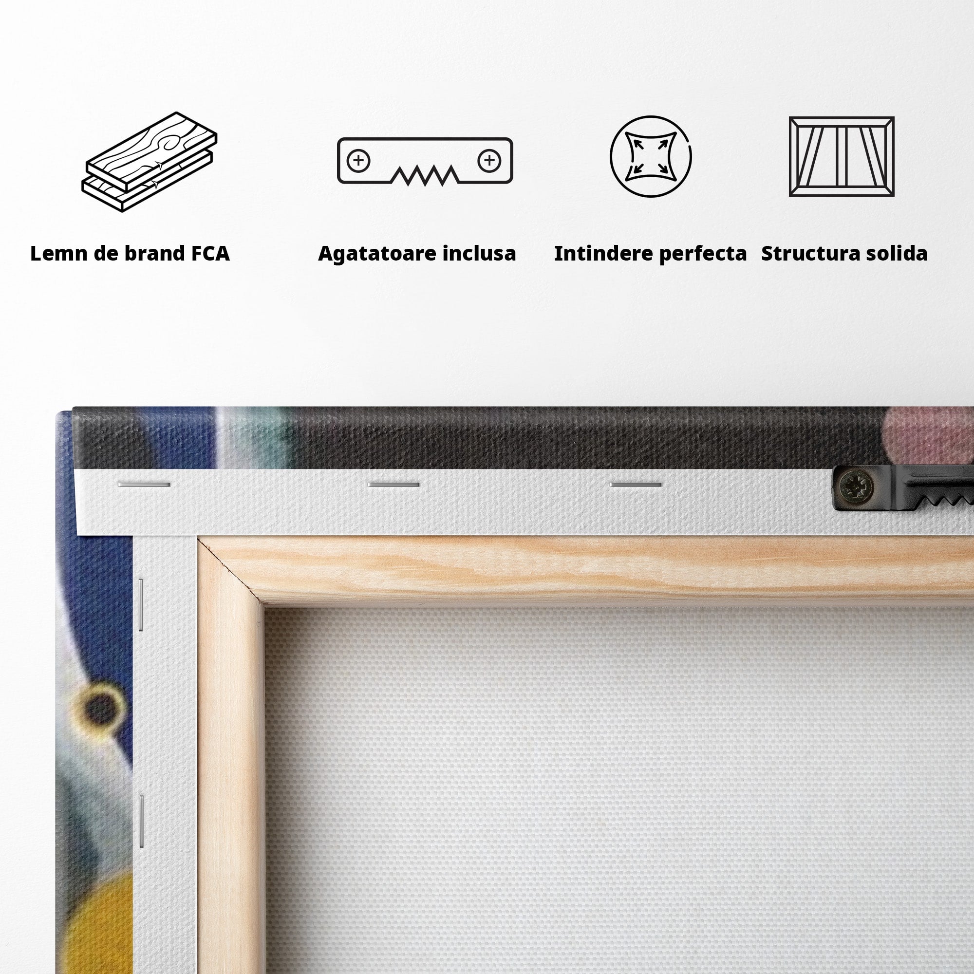 Set 3 Tablouri Canvas Premium LuxCanva® A3-1591, Inima Cosmosului, Camera Copil, Univers, Abstract, Decorativ, Living, Culori Vibrante