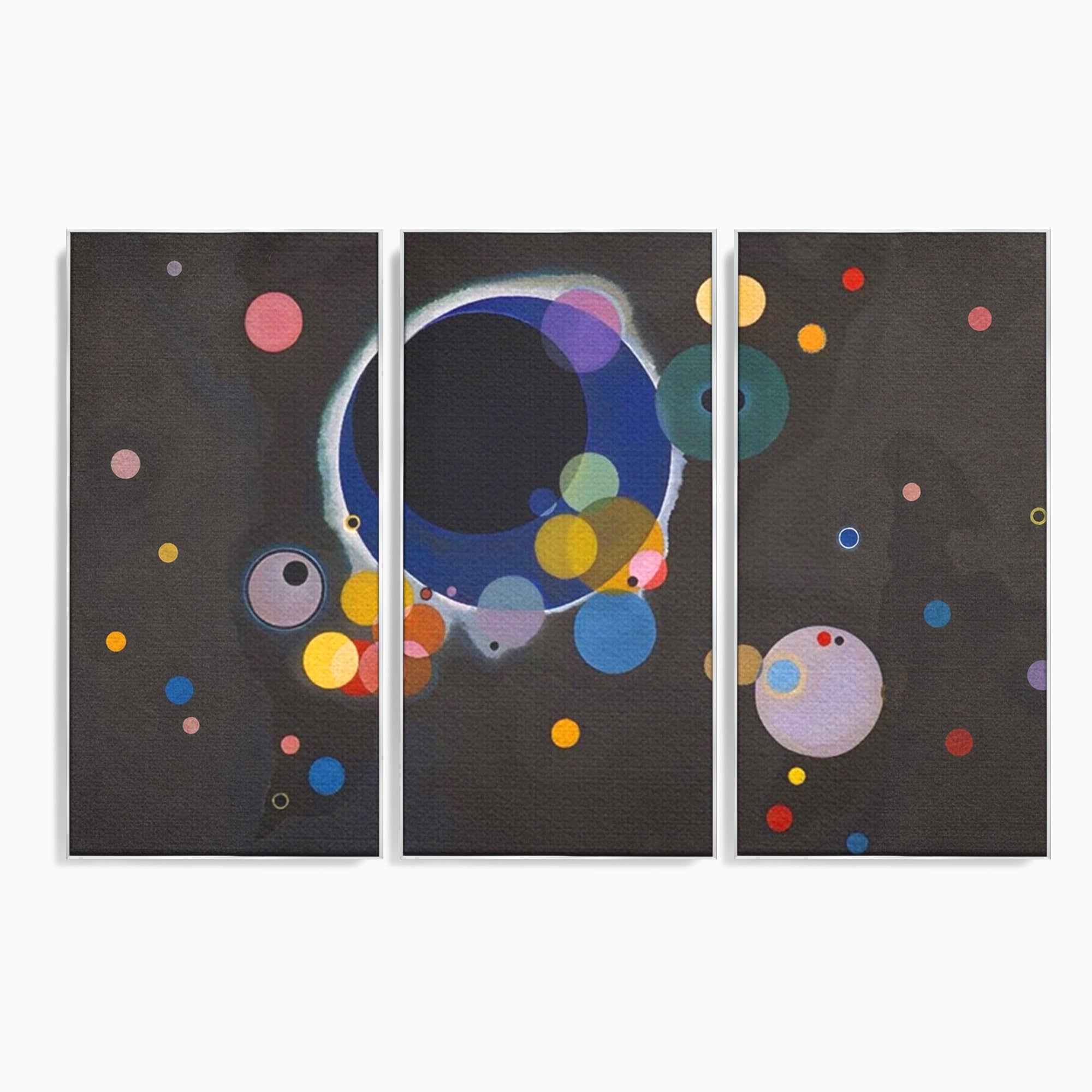 Set 3 Tablouri Canvas Premium LuxCanva® A3-1591, Inima Cosmosului, Camera Copil, Univers, Abstract, Decorativ, Living, Culori Vibrante
