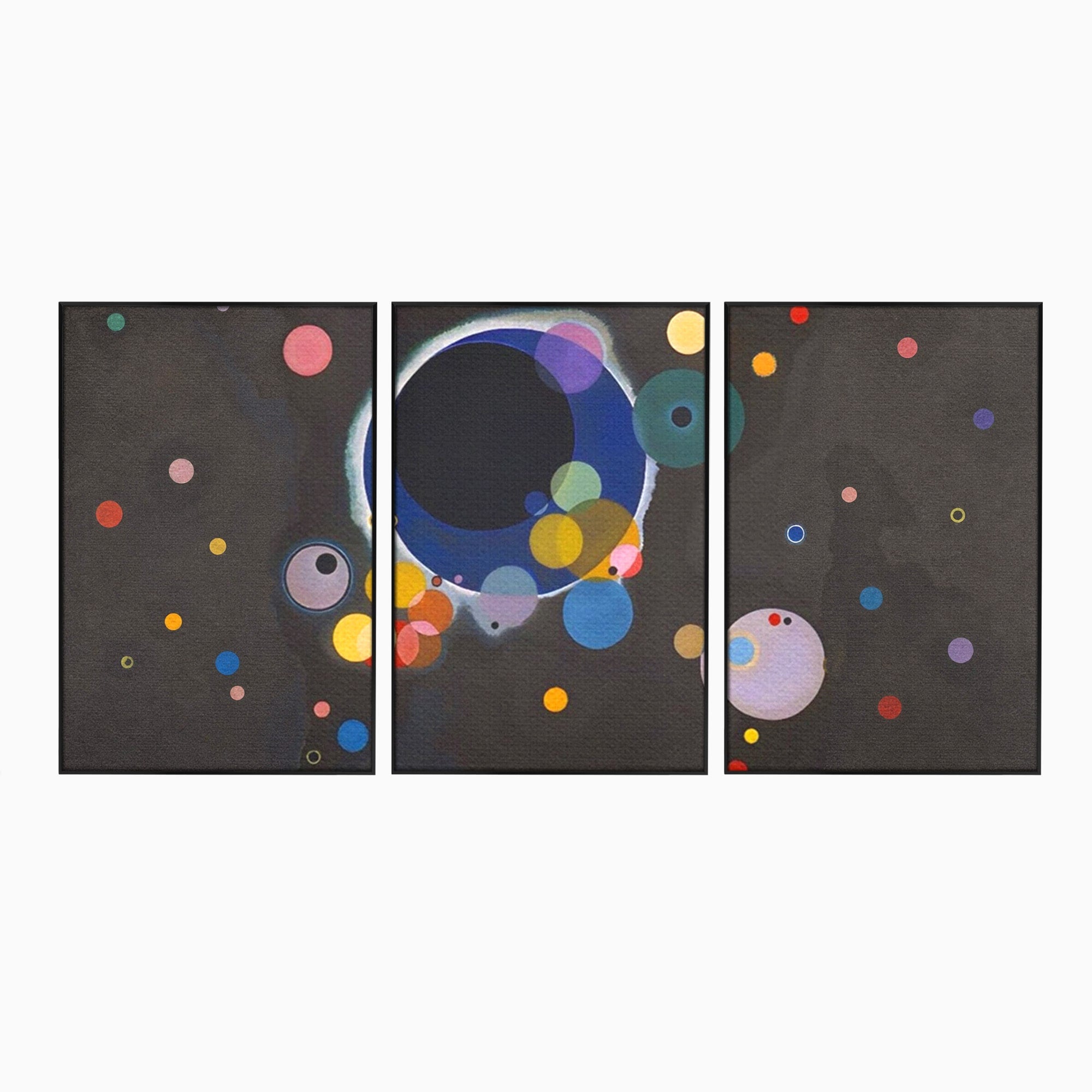 Set 3 Tablouri Canvas Premium LuxCanva® A3-1591, Inima Cosmosului, Camera Copil, Univers, Abstract, Decorativ, Living, Culori Vibrante