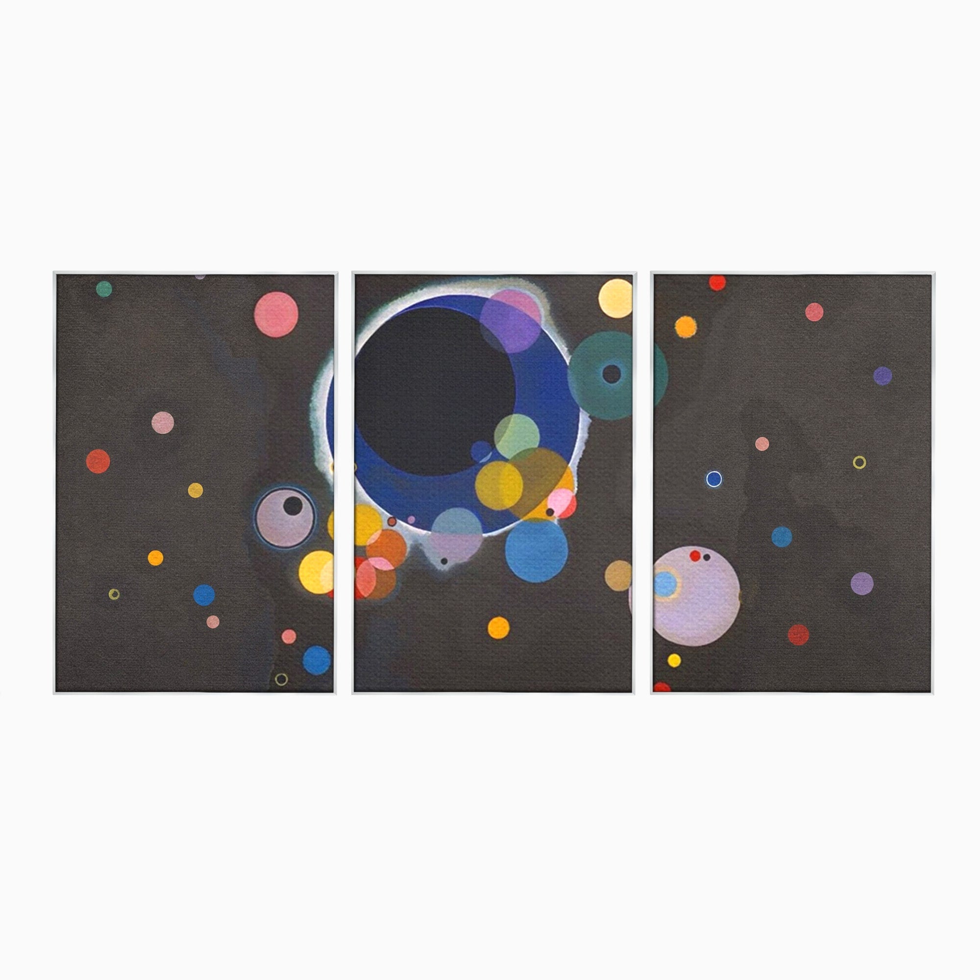 Set 3 Tablouri Canvas Premium LuxCanva® A3-1591, Inima Cosmosului, Camera Copil, Univers, Abstract, Decorativ, Living, Culori Vibrante