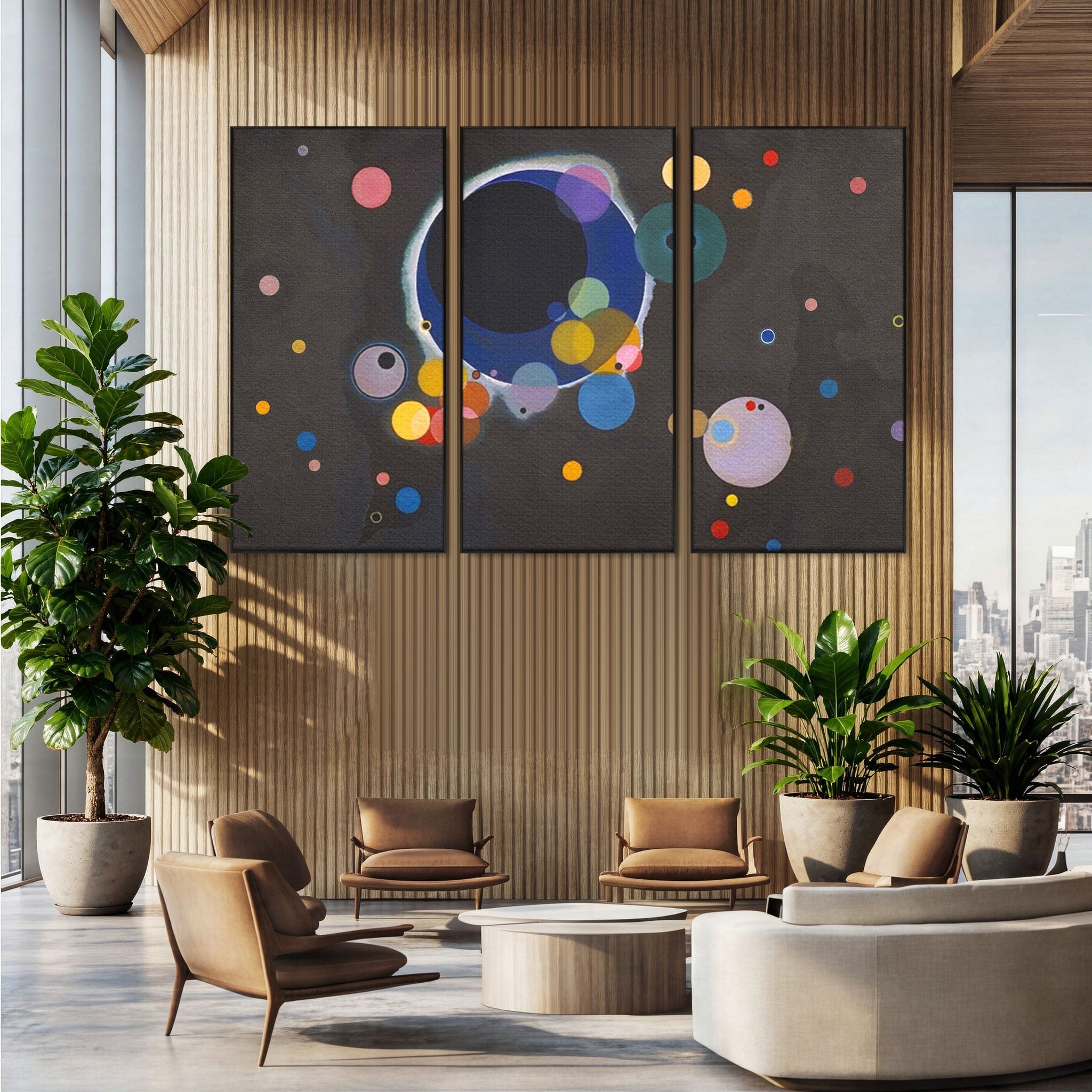 Set 3 Tablouri Canvas Premium LuxCanva® A3-1591, Inima Cosmosului, Camera Copil, Univers, Abstract, Decorativ, Living, Culori Vibrante