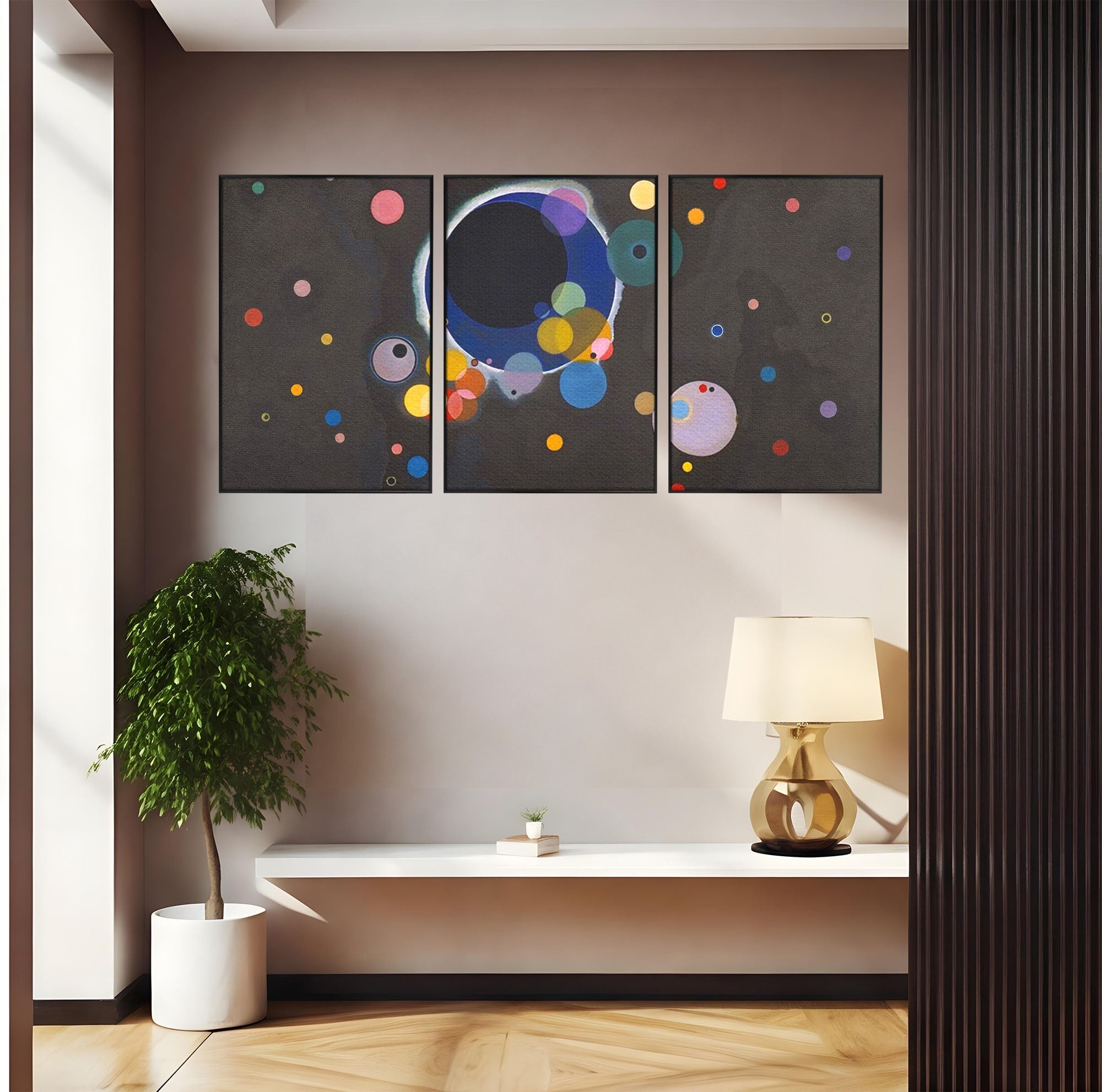 Set 3 Tablouri Canvas Premium LuxCanva® A3-1591, Inima Cosmosului, Camera Copil, Univers, Abstract, Decorativ, Living, Culori Vibrante