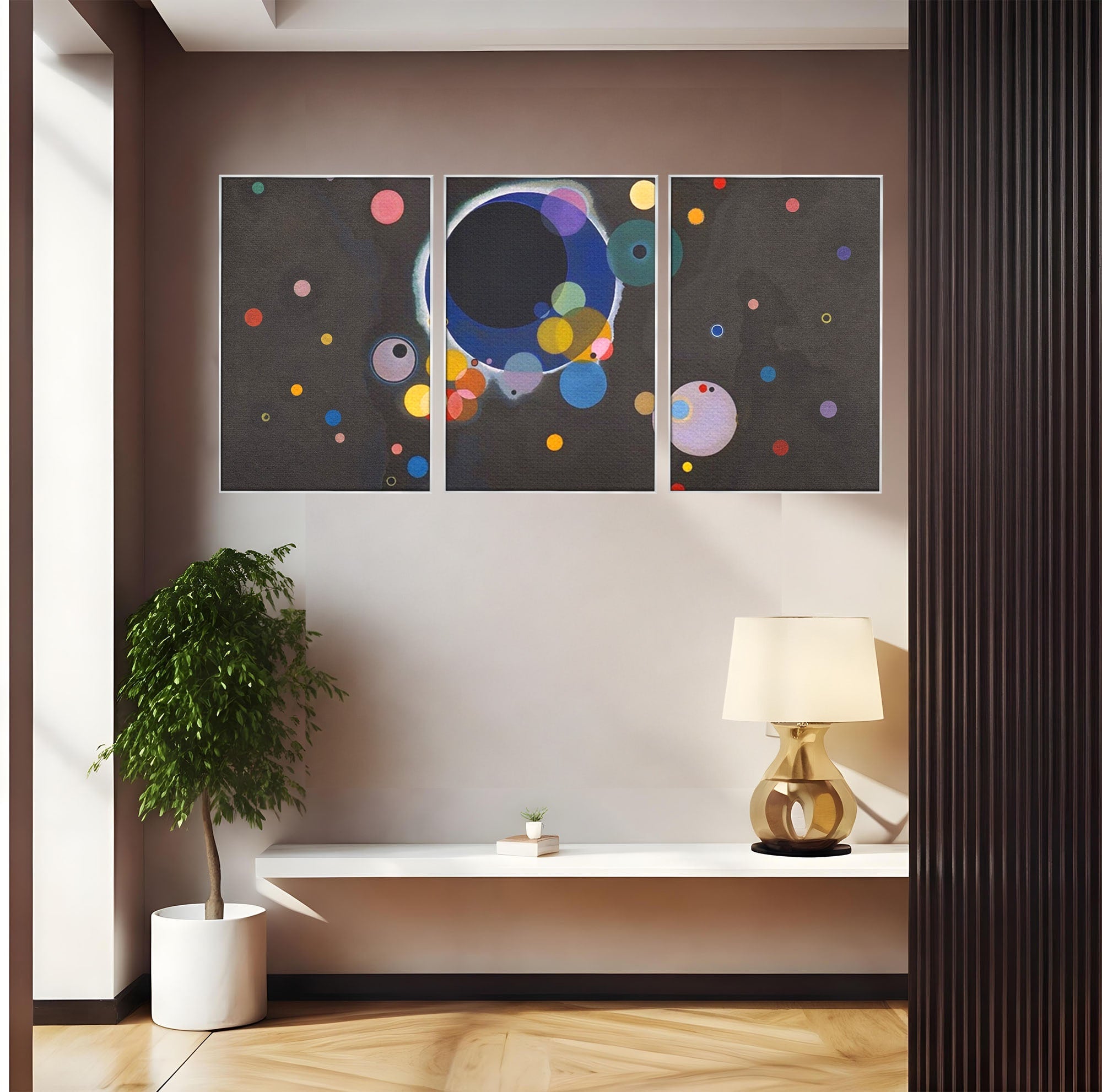 Set 3 Tablouri Canvas Premium LuxCanva® A3-1591, Inima Cosmosului, Camera Copil, Univers, Abstract, Decorativ, Living, Culori Vibrante