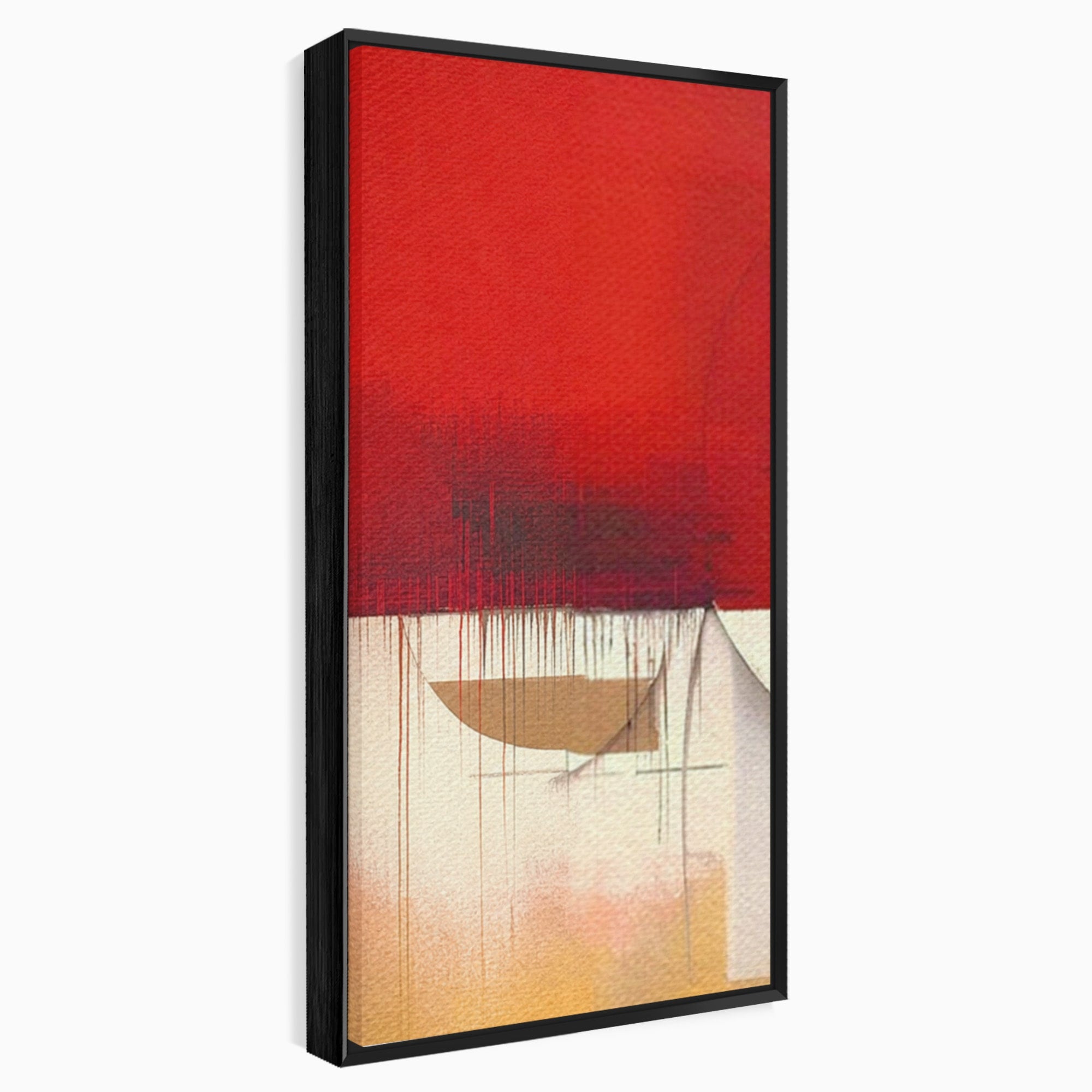 Set 3 Tablouri Canvas Premium LuxCanva® A3-1601, Stare Abstracta, Room, Decorativ, Sentimente, Interpretare, Contraste, Living, Culori Vibrante