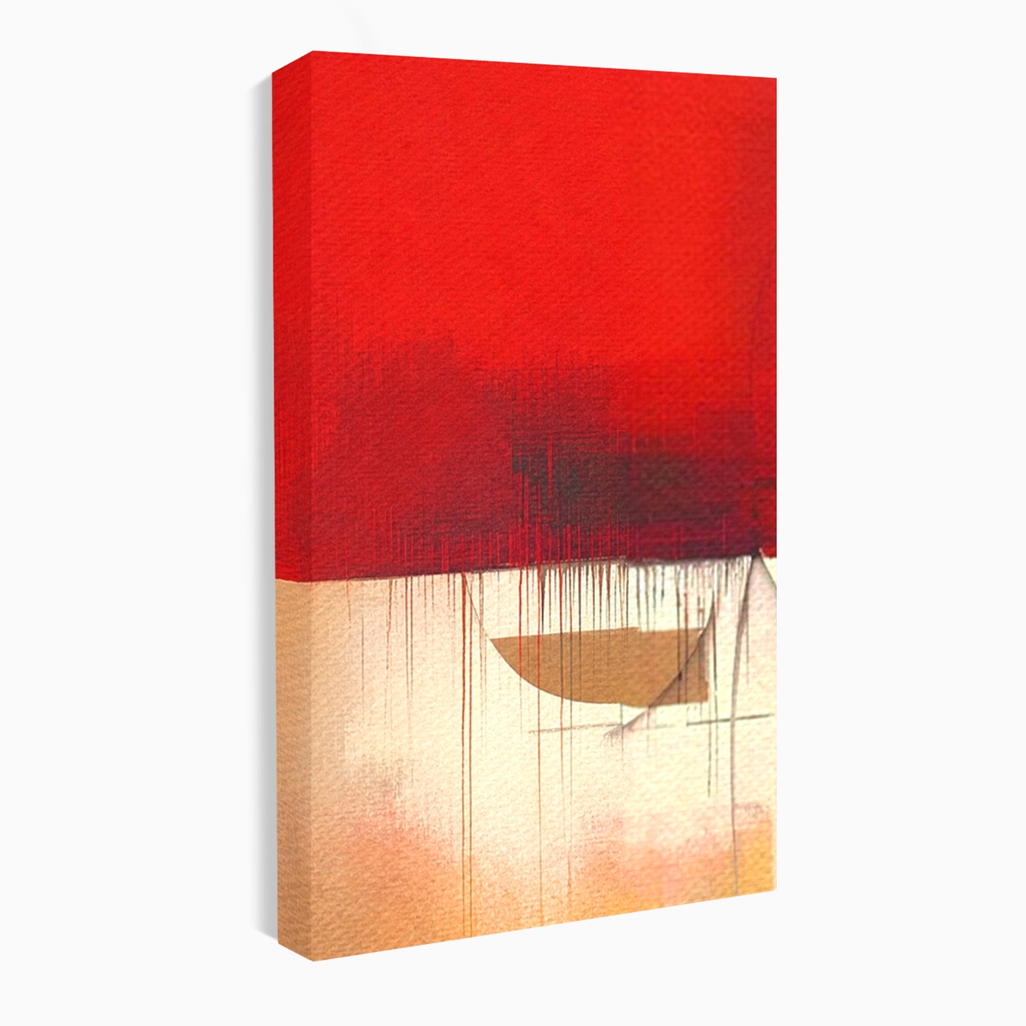 Set 3 Tablouri Canvas Premium LuxCanva® A3-1601, Stare Abstracta, Room, Decorativ, Sentimente, Interpretare, Contraste, Living, Culori Vibrante
