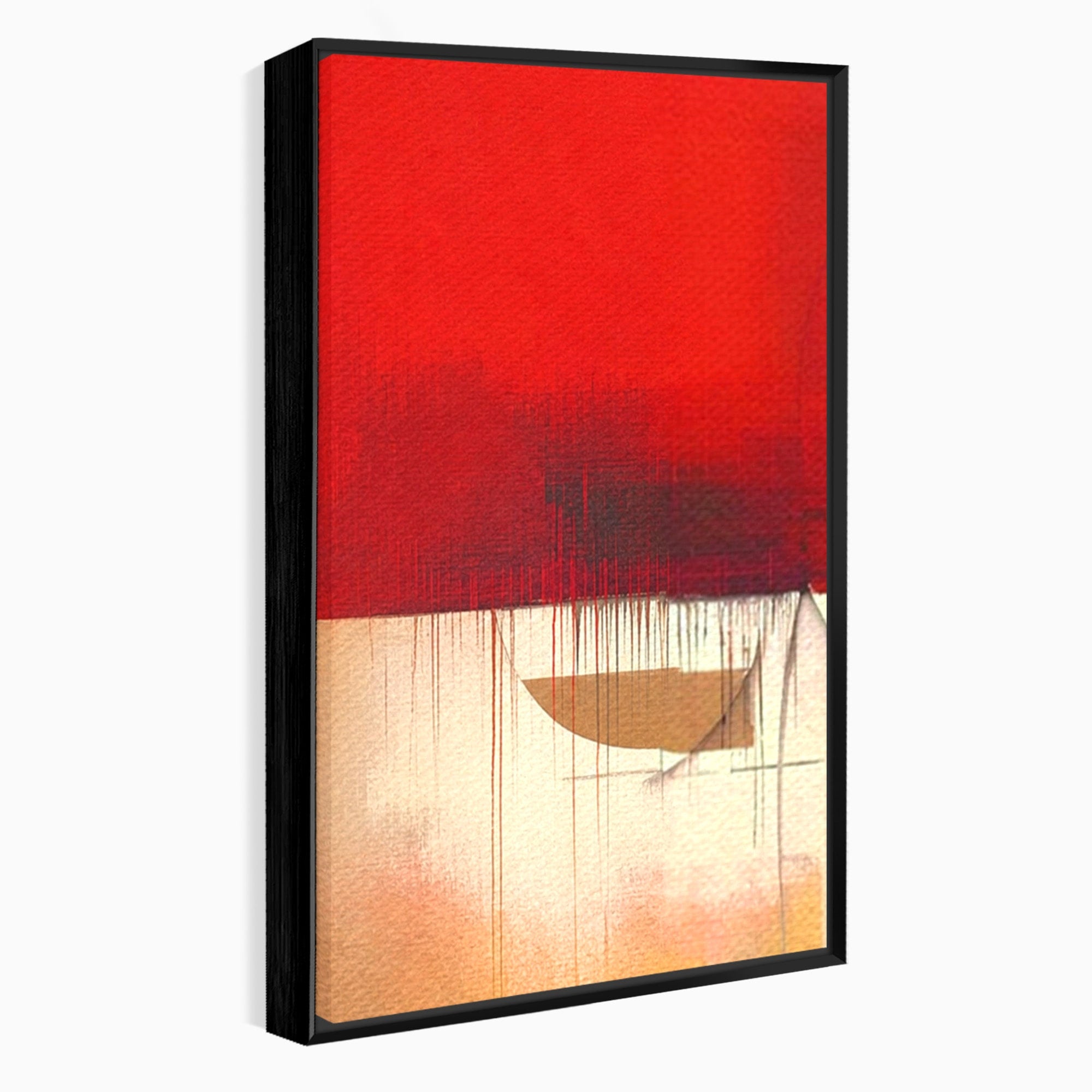 Set 3 Tablouri Canvas Premium LuxCanva® A3-1601, Stare Abstracta, Room, Decorativ, Sentimente, Interpretare, Contraste, Living, Culori Vibrante