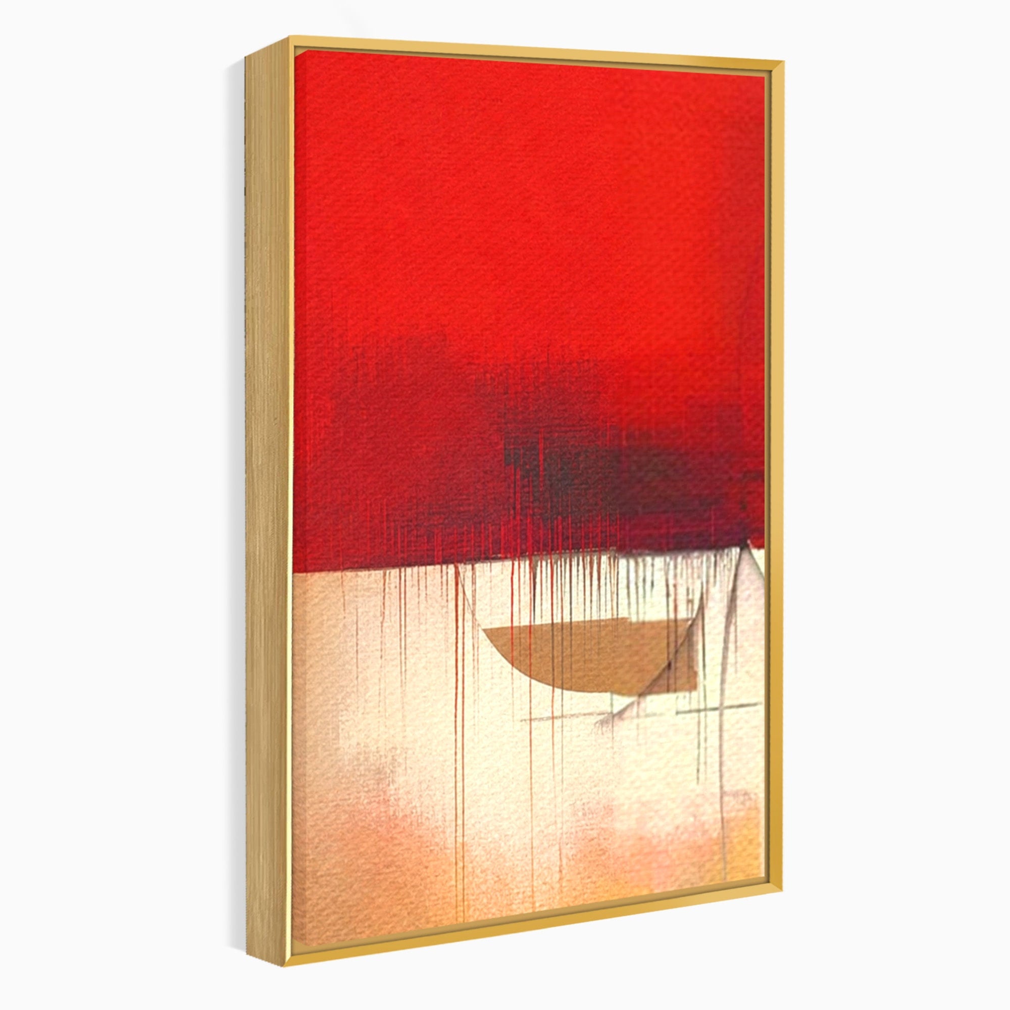 Set 3 Tablouri Canvas Premium LuxCanva® A3-1601, Stare Abstracta, Room, Decorativ, Sentimente, Interpretare, Contraste, Living, Culori Vibrante