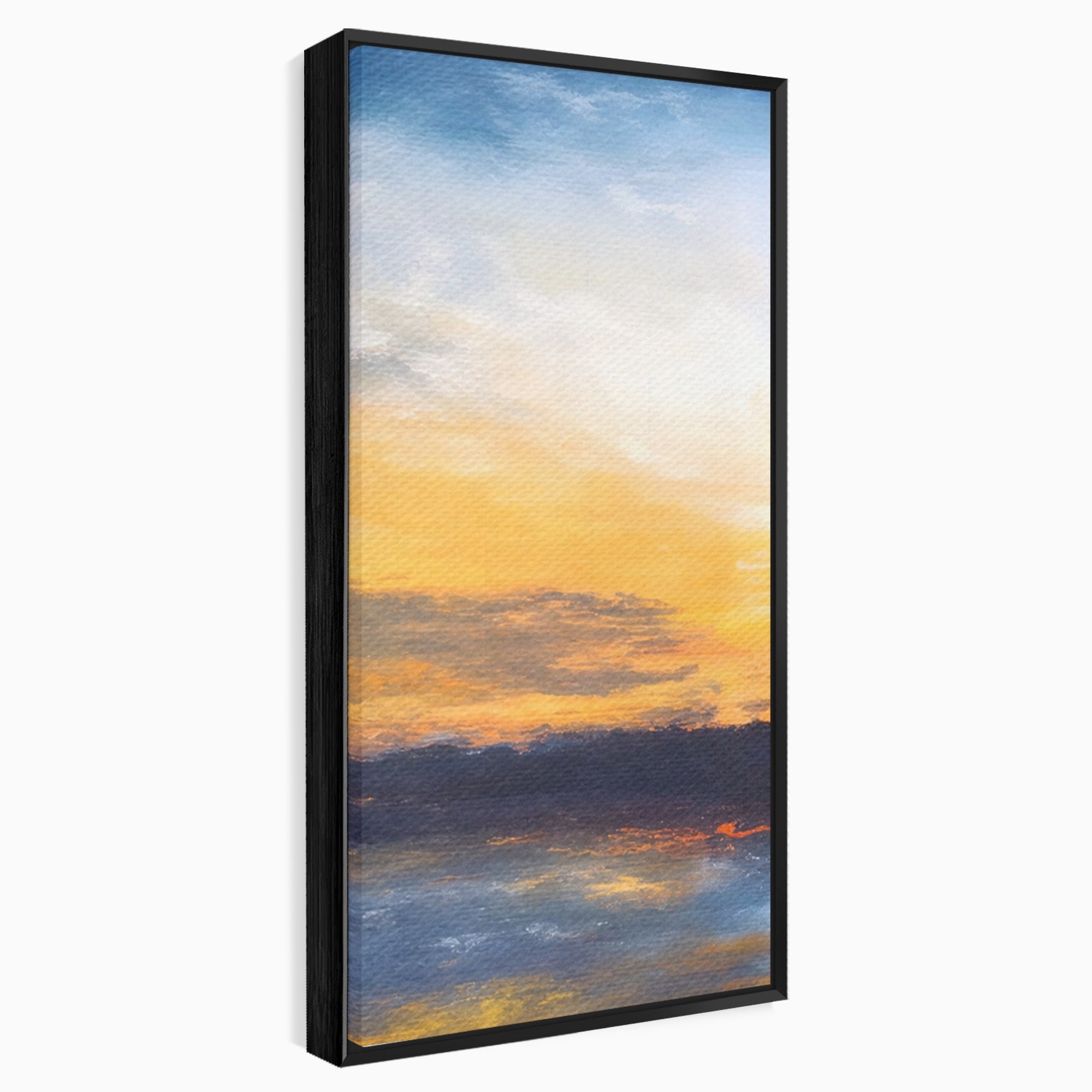 Set 3 Tablouri Canvas Premium LuxCanva® A3-1603, Un Apus Abstract, Living, Pastel, Mare, Soare, Nisip, Dormitor, Culori Vibrante