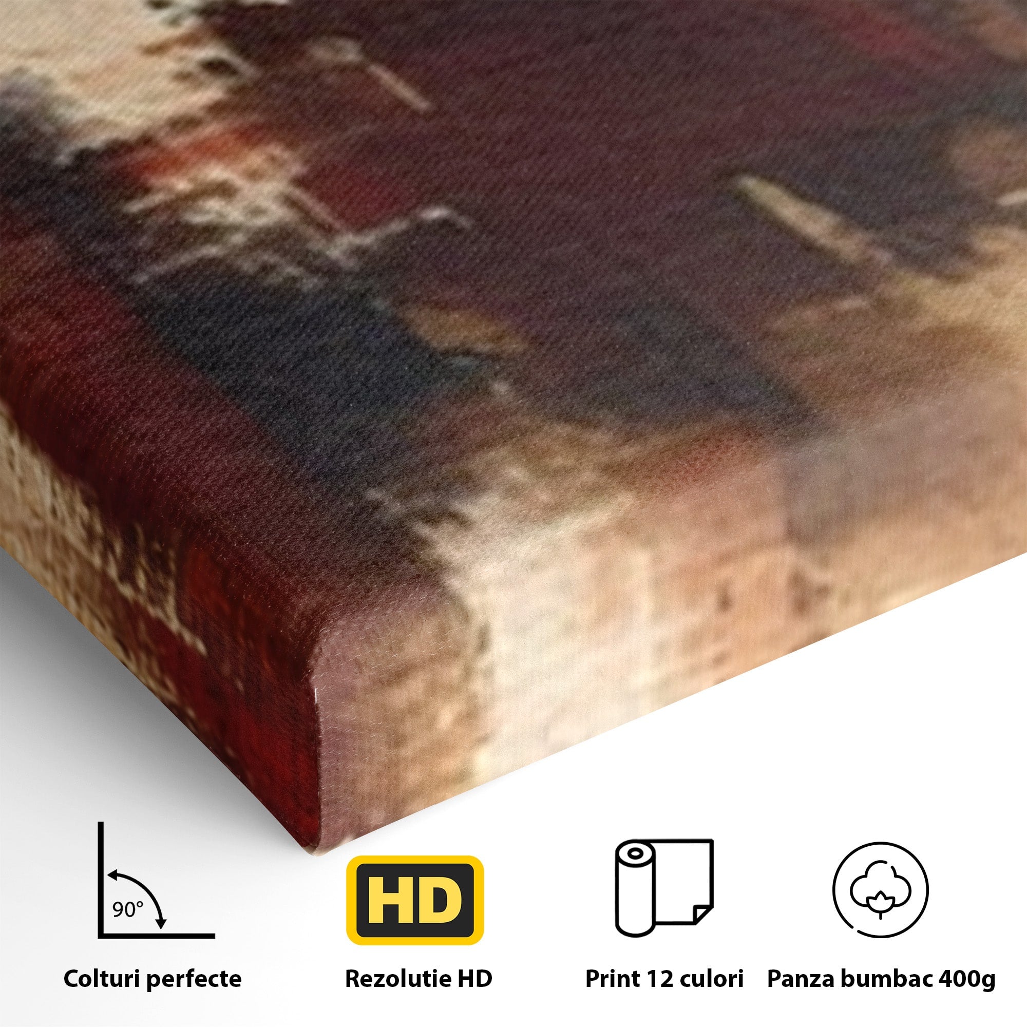 Set 3 Tablouri Canvas Premium LuxCanva® A3-1625, Abstract Pictures, Room, Decorativ, Cromatic, Contrast, Abstract, Dormitor, Culori Vibrante