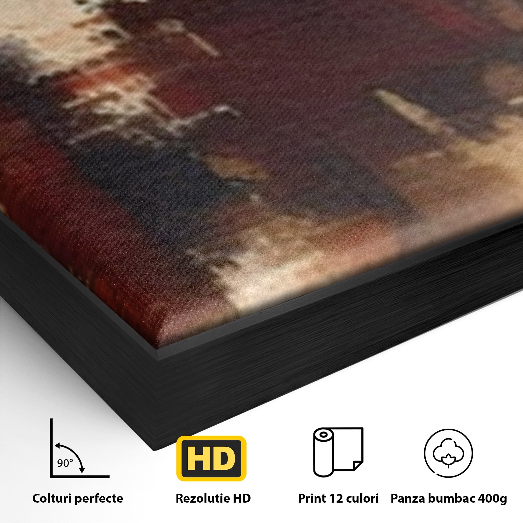 Set 3 Tablouri Canvas Premium LuxCanva® A3-1625, Abstract Pictures, Room, Decorativ, Cromatic, Contrast, Abstract, Dormitor, Culori Vibrante