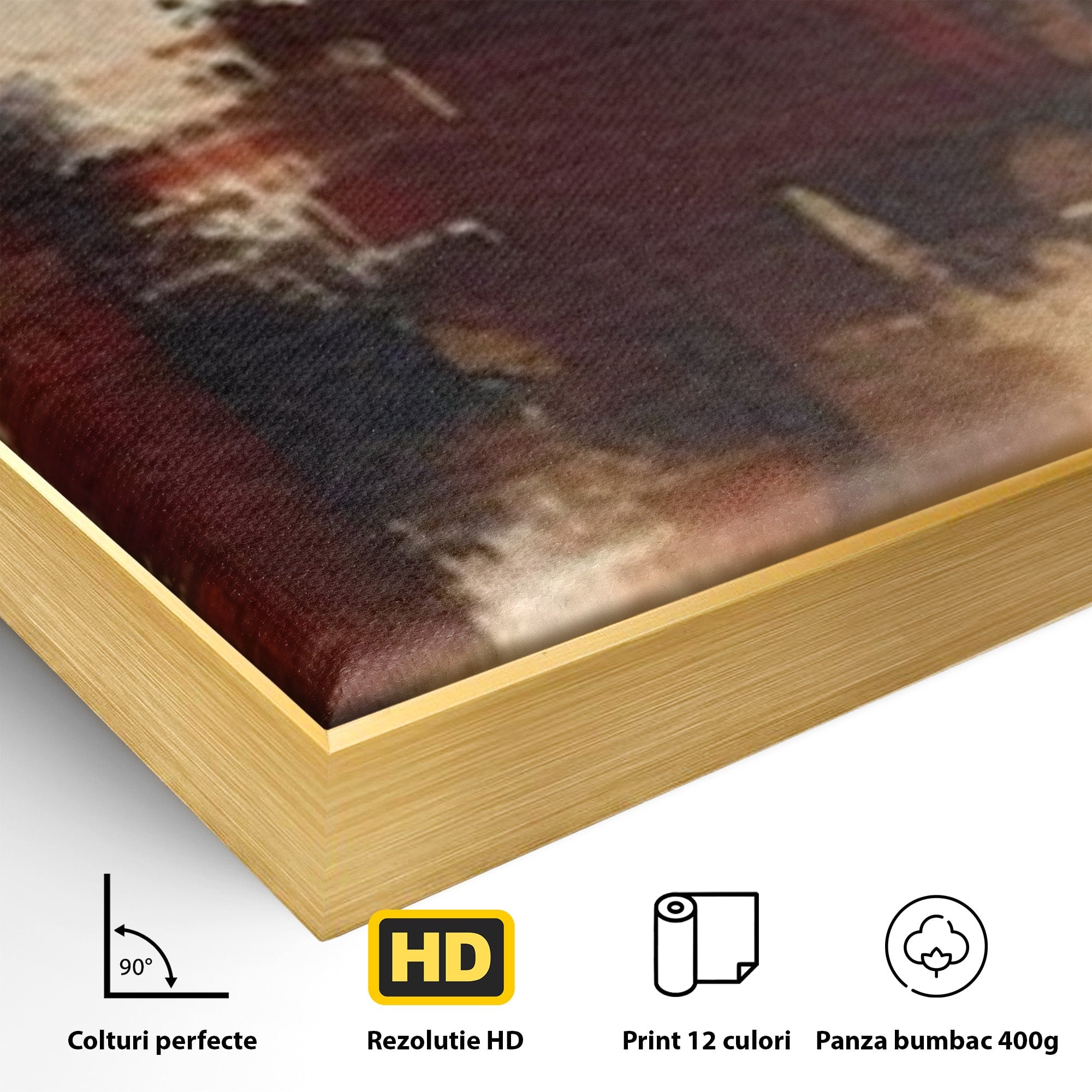 Set 3 Tablouri Canvas Premium LuxCanva® A3-1625, Abstract Pictures, Room, Decorativ, Cromatic, Contrast, Abstract, Dormitor, Culori Vibrante