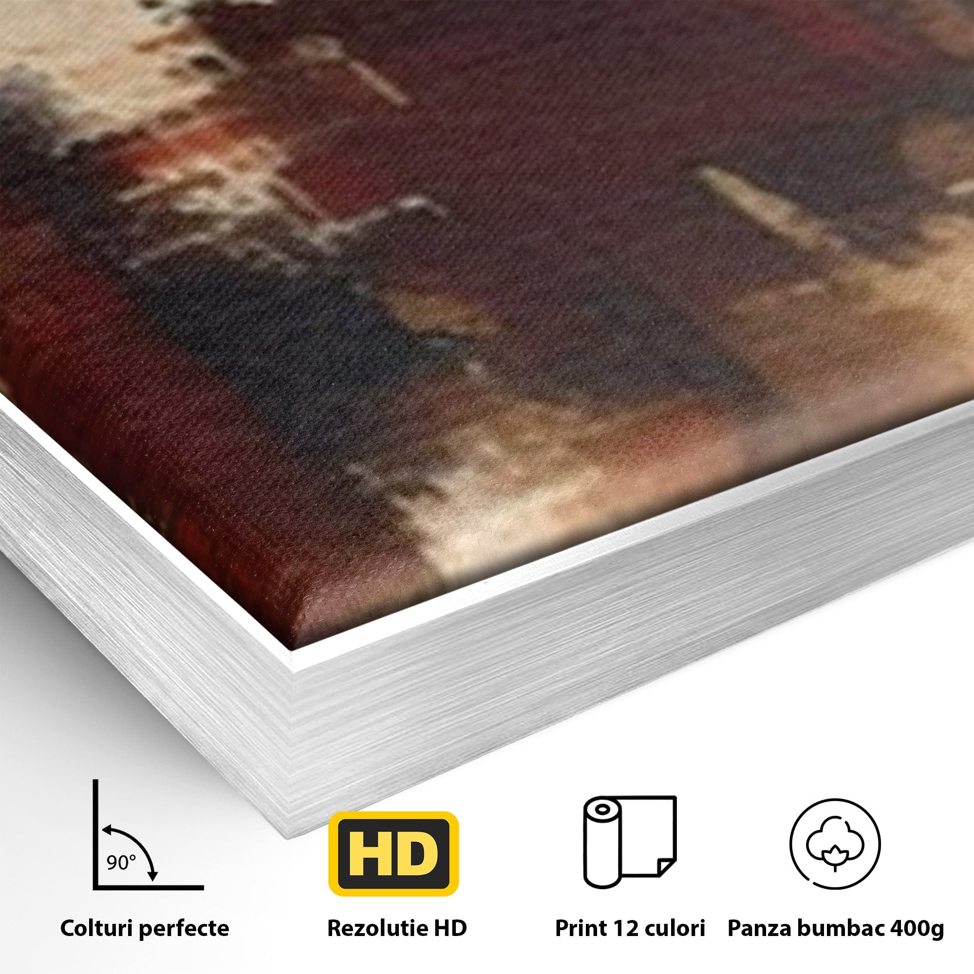 Set 3 Tablouri Canvas Premium LuxCanva® A3-1625, Abstract Pictures, Room, Decorativ, Cromatic, Contrast, Abstract, Dormitor, Culori Vibrante
