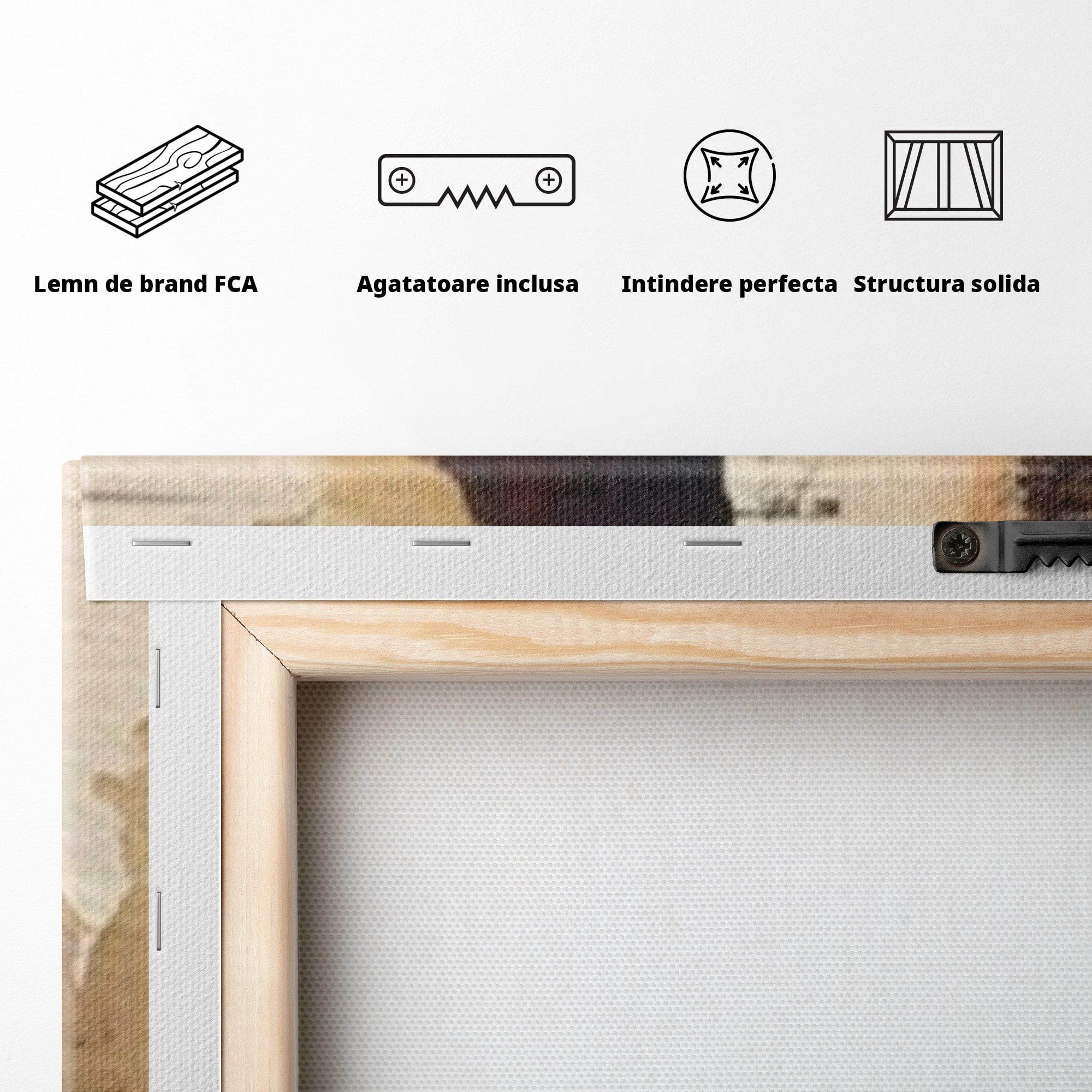 Set 3 Tablouri Canvas Premium LuxCanva® A3-1625, Abstract Pictures, Room, Decorativ, Cromatic, Contrast, Abstract, Dormitor, Culori Vibrante
