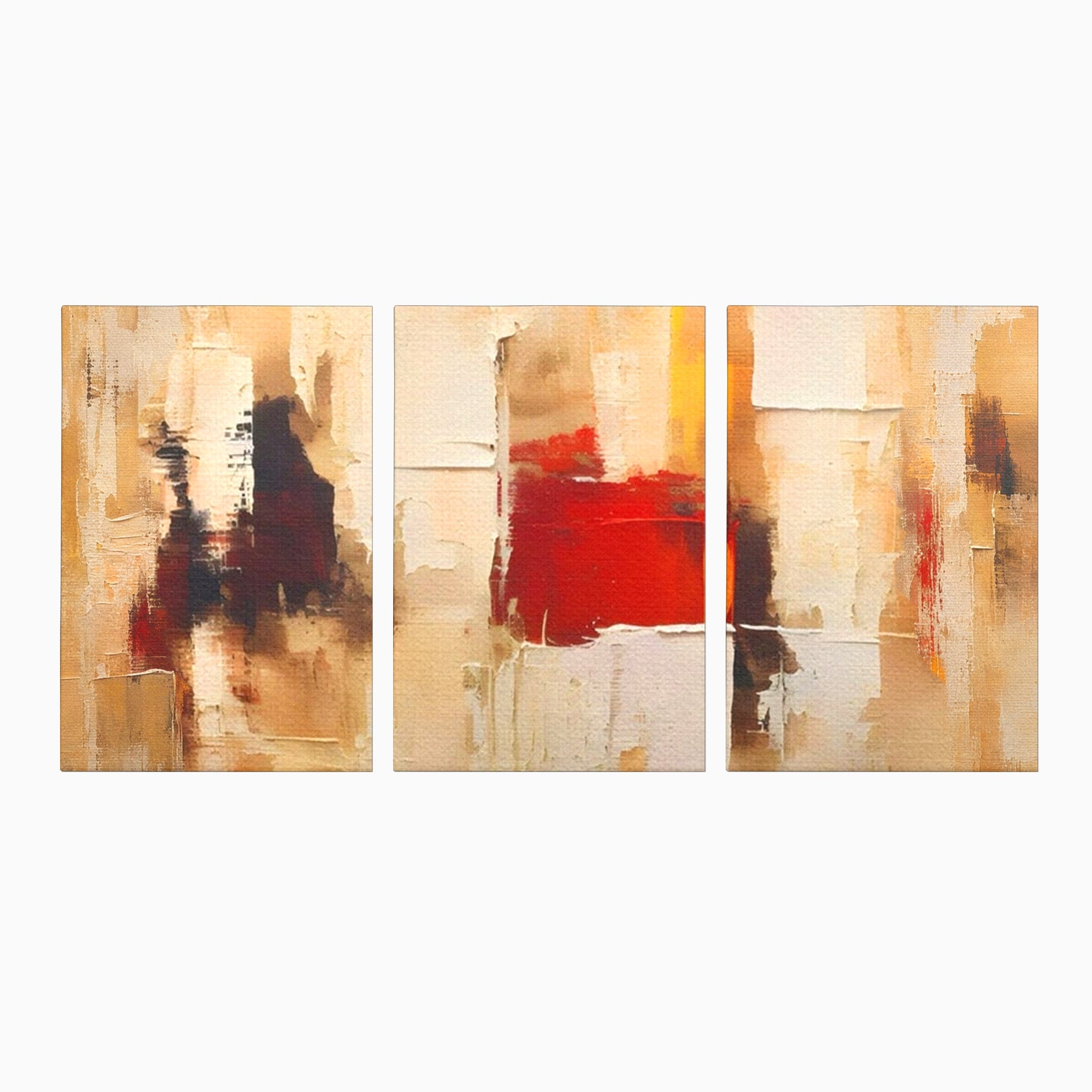 Set 3 Tablouri Canvas Premium LuxCanva® A3-1625, Abstract Pictures, Room, Decorativ, Cromatic, Contrast, Abstract, Dormitor, Culori Vibrante