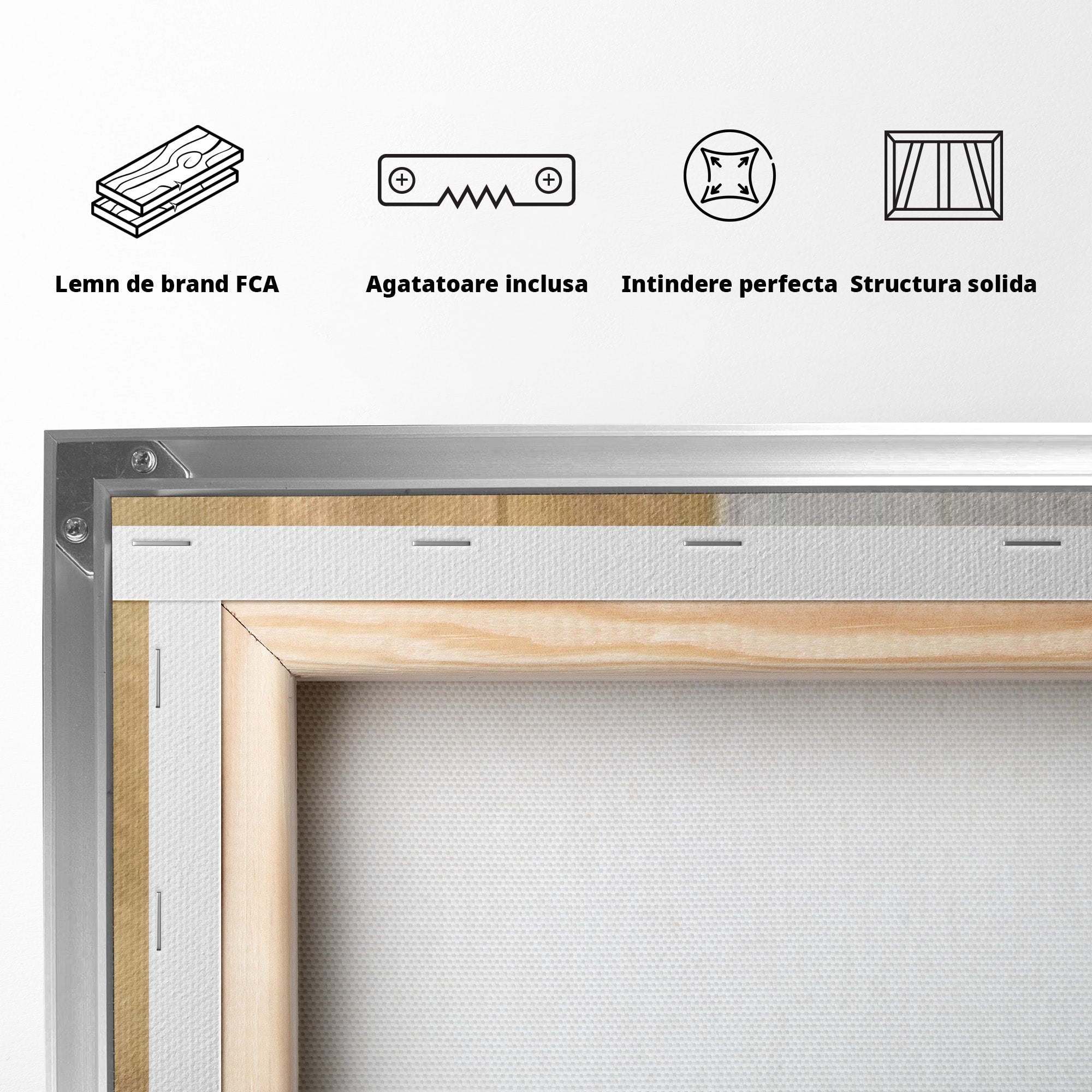 Set 3 Tablouri Canvas Premium LuxCanva® A3-1630, Mozaic Auriu, Living, Patrate, Turcoaz, Ploaie, Decorativ, Dormitor, Culori Vibrante