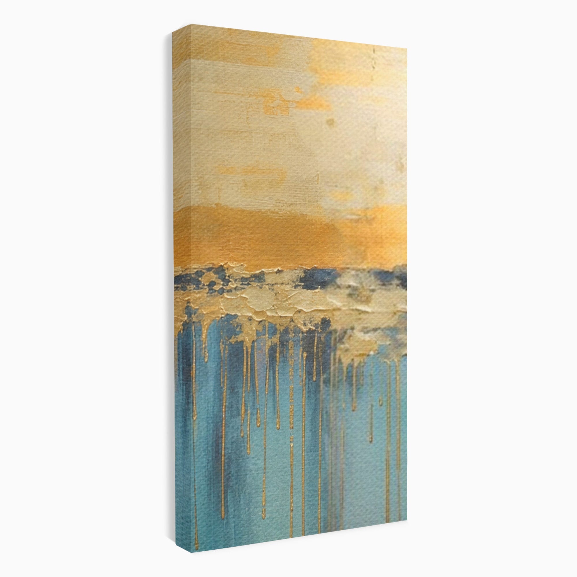 Set 3 Tablouri Canvas Premium LuxCanva® A3-1643, Blue Contrast, Living, Decorativ, Abstract, Cromatic, Dormitor, Culori Vibrante