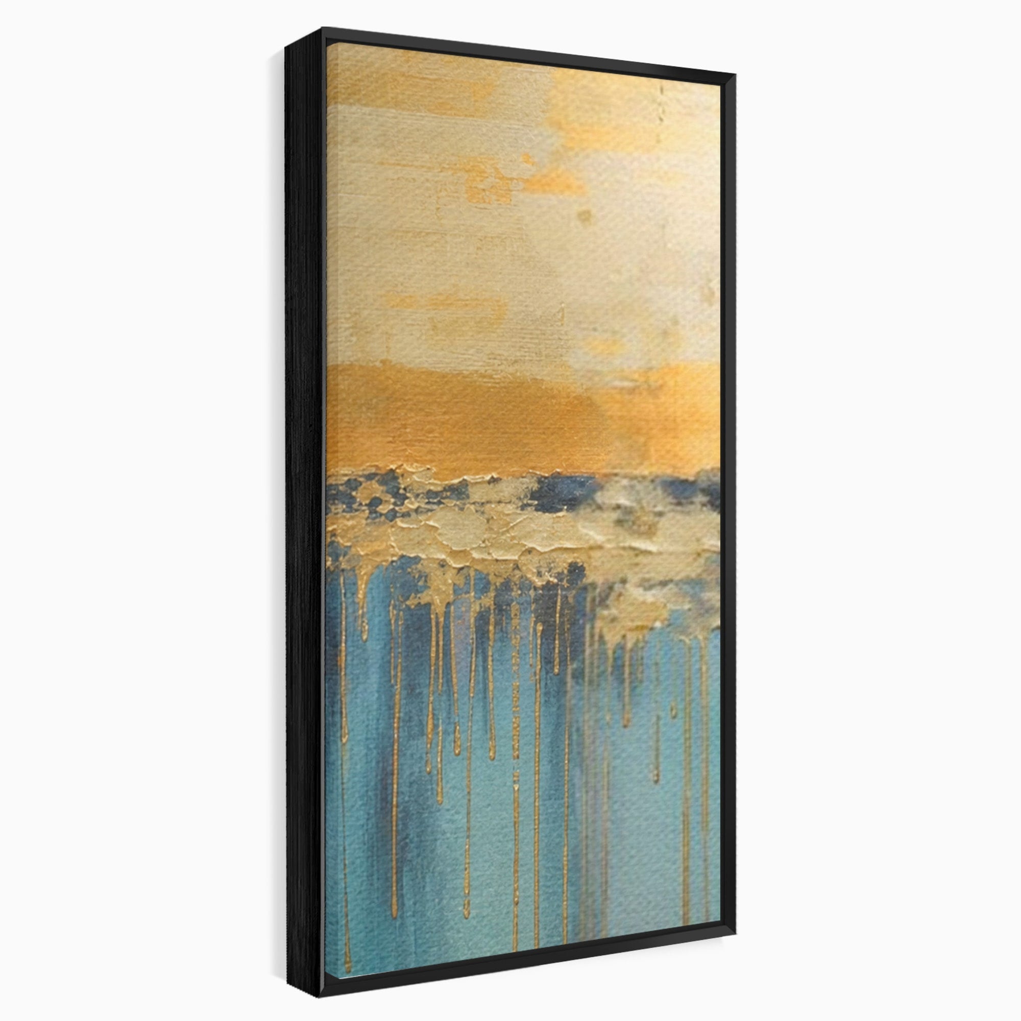 Set 3 Tablouri Canvas Premium LuxCanva® A3-1643, Blue Contrast, Living, Decorativ, Abstract, Cromatic, Dormitor, Culori Vibrante