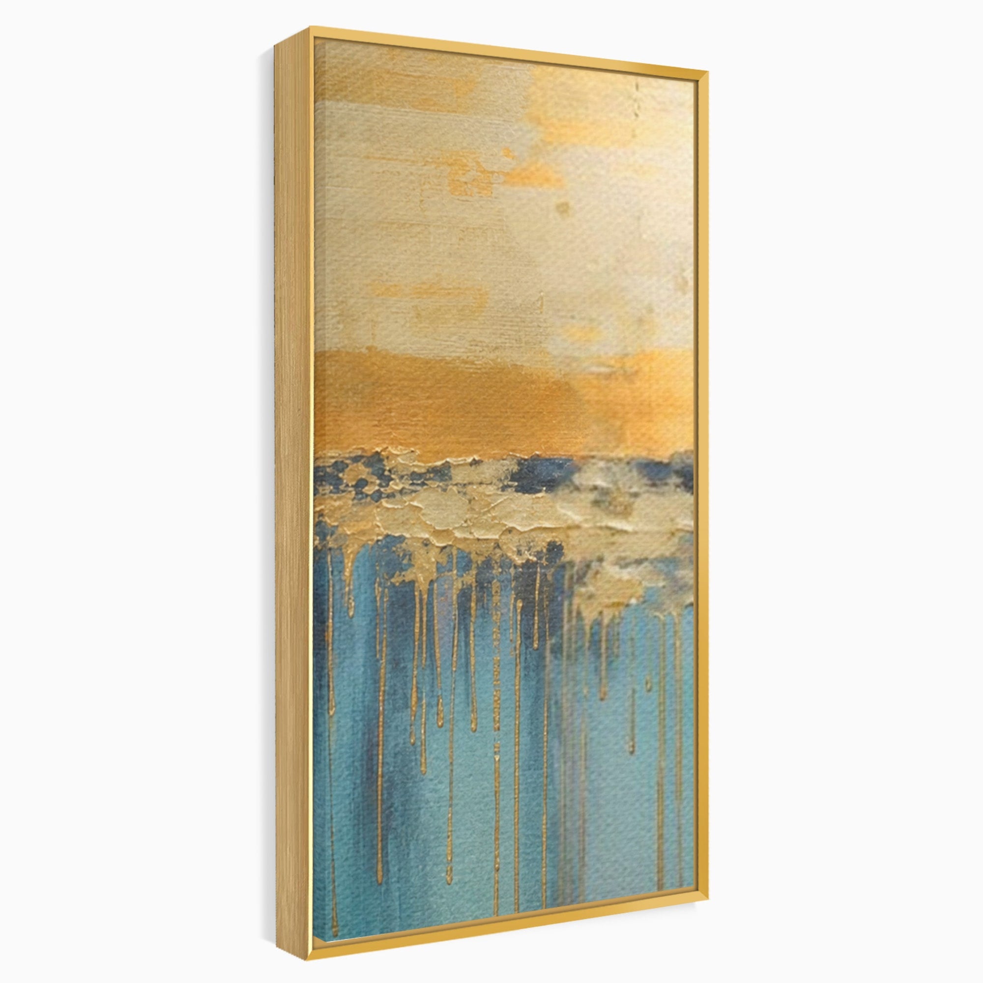 Set 3 Tablouri Canvas Premium LuxCanva® A3-1643, Blue Contrast, Living, Decorativ, Abstract, Cromatic, Dormitor, Culori Vibrante