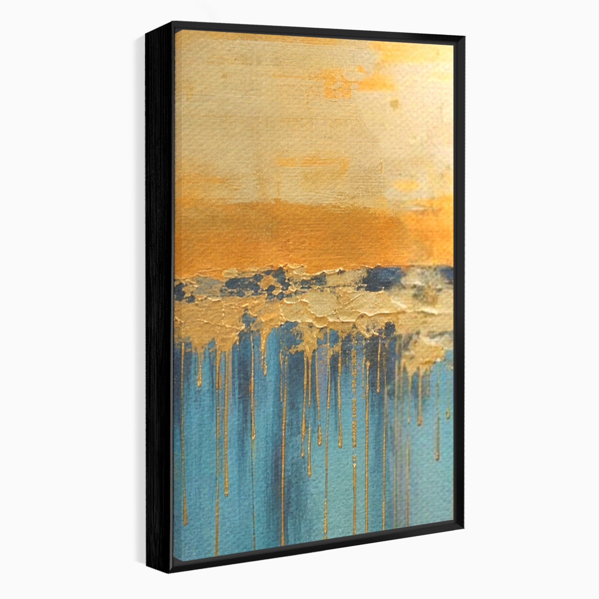 Set 3 Tablouri Canvas Premium LuxCanva® A3-1643, Blue Contrast, Living, Decorativ, Abstract, Cromatic, Dormitor, Culori Vibrante