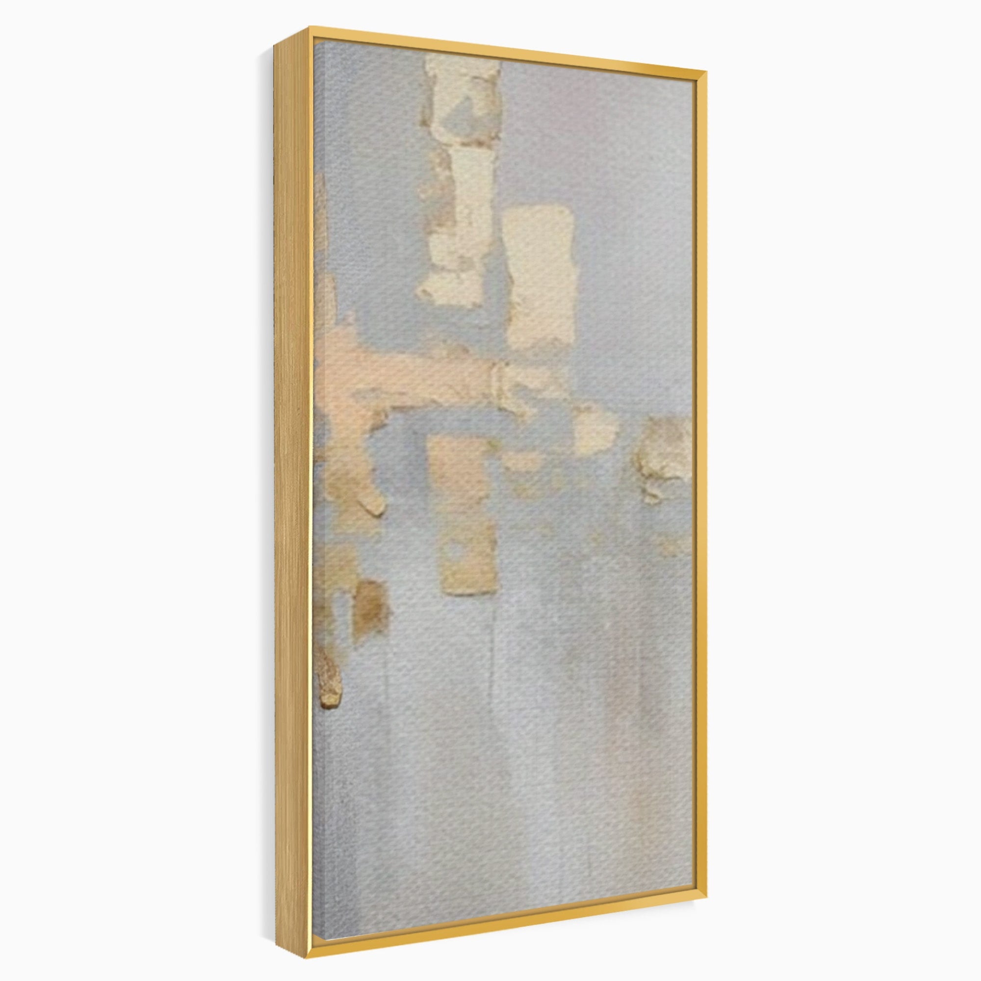 Set 3 Tablouri Canvas Premium LuxCanva® A3-1652, Gold And Grey, Room, Decorativ, Cromatic, Abstract, Living, Culori Vibrante