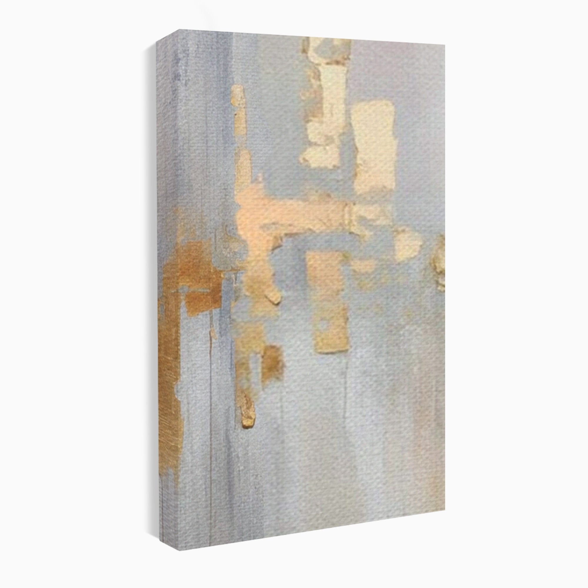 Set 3 Tablouri Canvas Premium LuxCanva® A3-1652, Gold And Grey, Room, Decorativ, Cromatic, Abstract, Living, Culori Vibrante