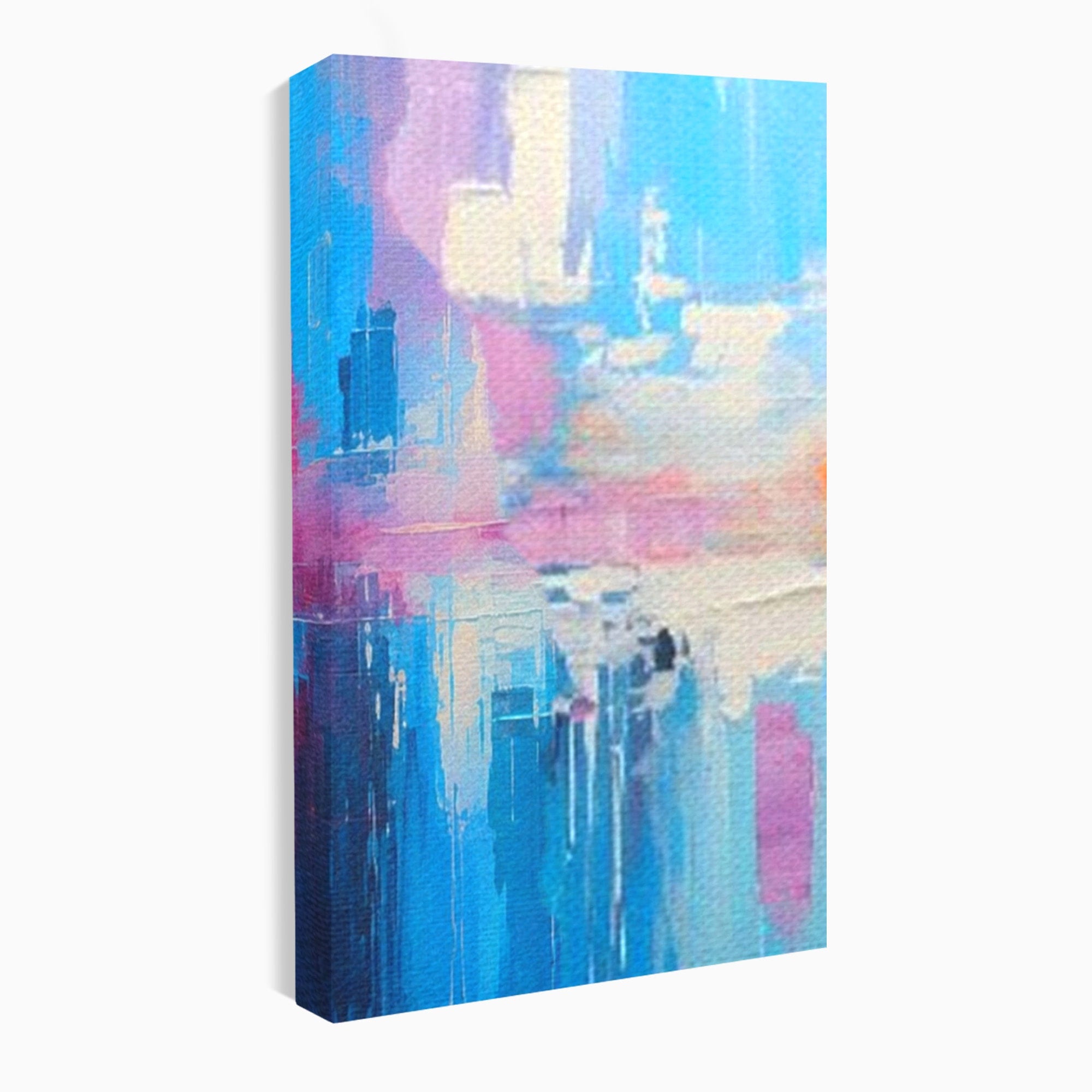 Set 3 Tablouri Canvas Premium LuxCanva® A3-1655, Pink Life, Room, Decorativ, Abstract, Nuante, Cromatic, Living, Culori Vibrante