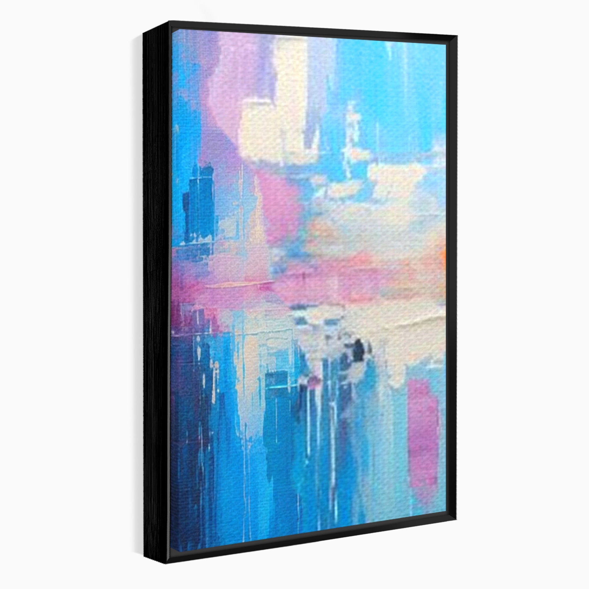 Set 3 Tablouri Canvas Premium LuxCanva® A3-1655, Pink Life, Room, Decorativ, Abstract, Nuante, Cromatic, Living, Culori Vibrante