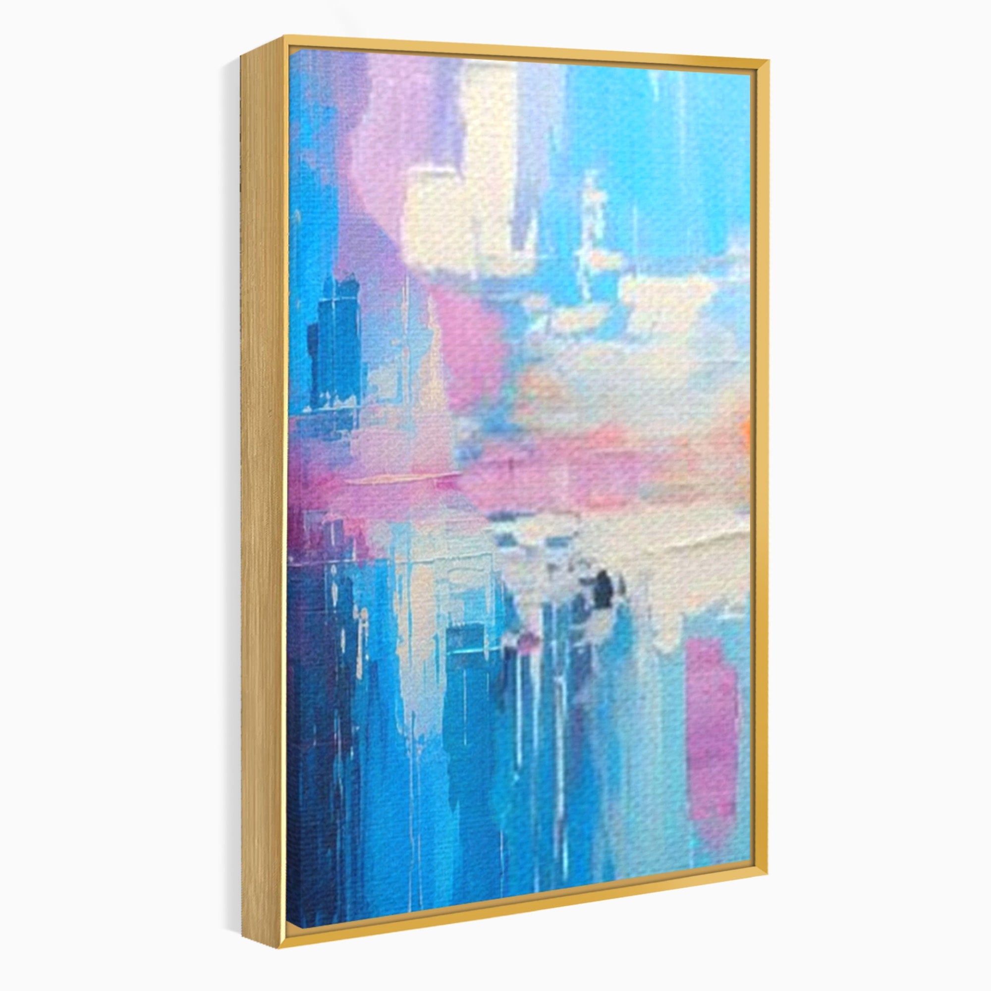Set 3 Tablouri Canvas Premium LuxCanva® A3-1655, Pink Life, Room, Decorativ, Abstract, Nuante, Cromatic, Living, Culori Vibrante