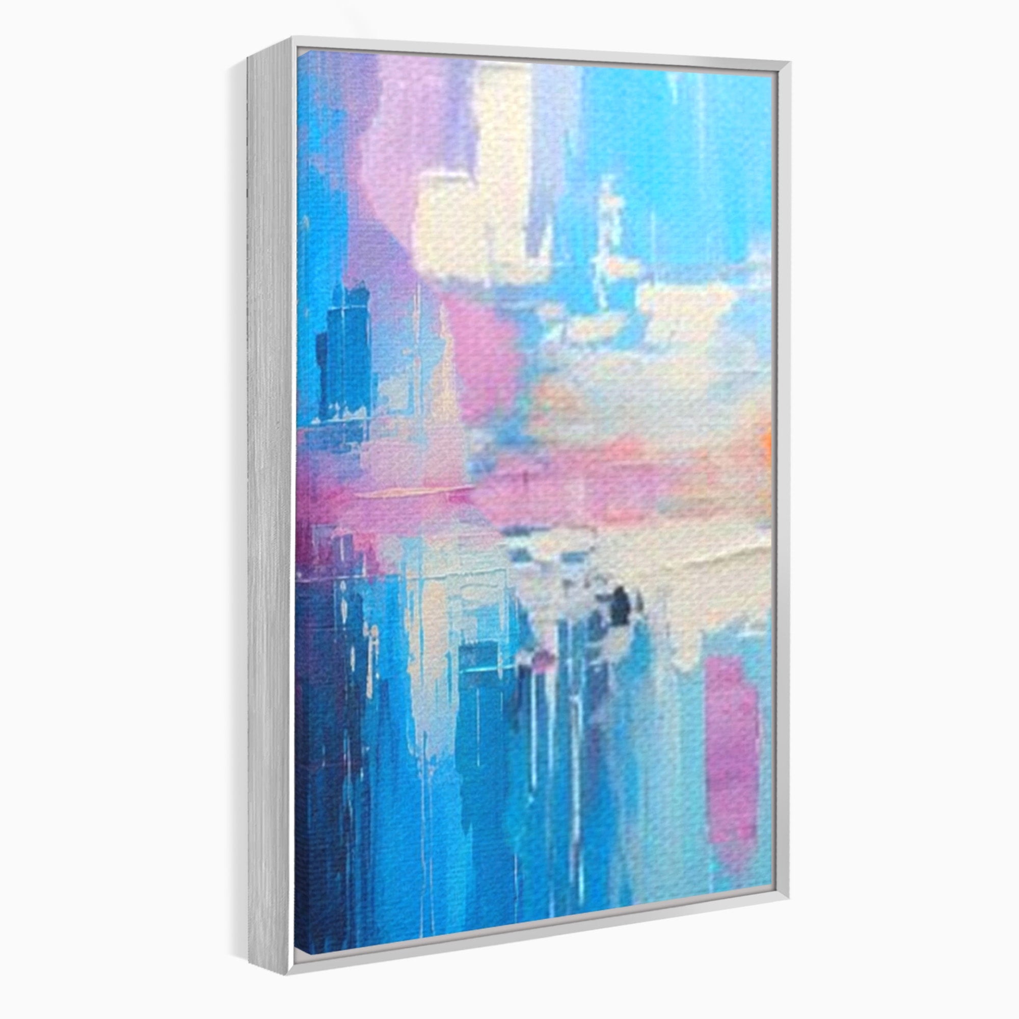 Set 3 Tablouri Canvas Premium LuxCanva® A3-1655, Pink Life, Room, Decorativ, Abstract, Nuante, Cromatic, Living, Culori Vibrante