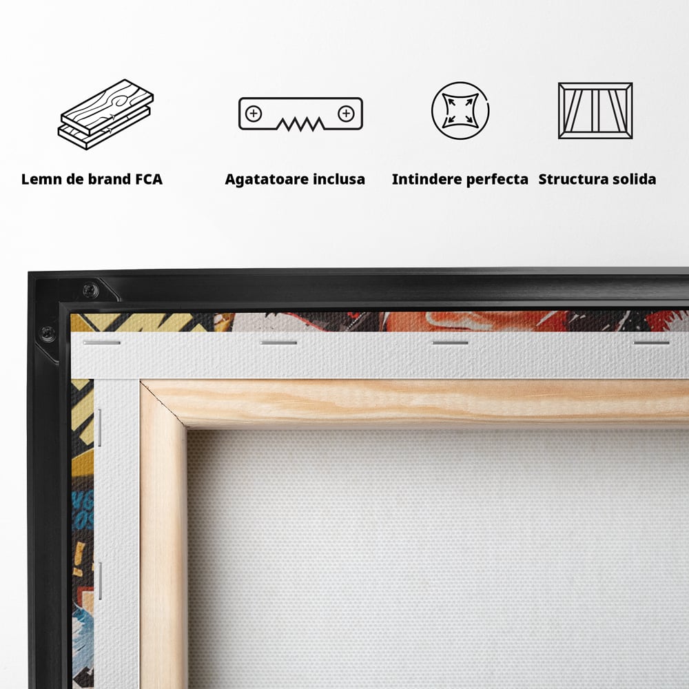 Tablou Canvas Premium LuxCanva® B1003, Eminem , Decorativ, Muzica, Vedete, Hip-Hop, Culori Vibrante