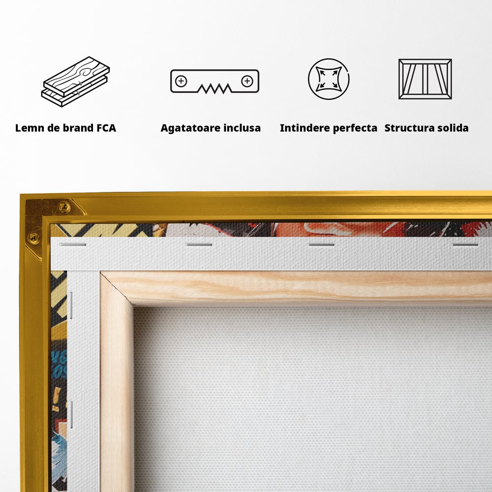 Tablou Canvas Premium LuxCanva® B1003, Eminem , Decorativ, Muzica, Vedete, Hip-Hop, Culori Vibrante