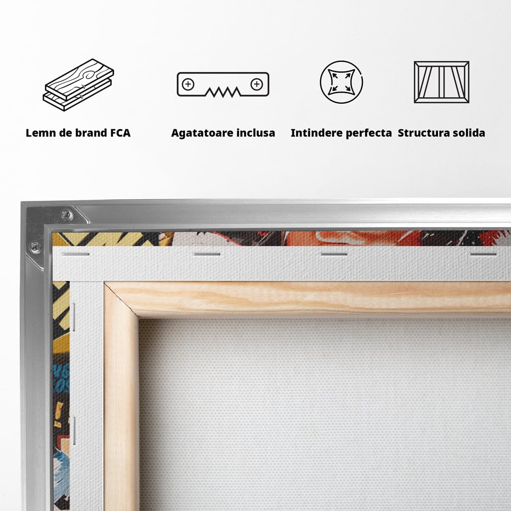Tablou Canvas Premium LuxCanva® B1003, Eminem , Decorativ, Muzica, Vedete, Hip-Hop, Culori Vibrante
