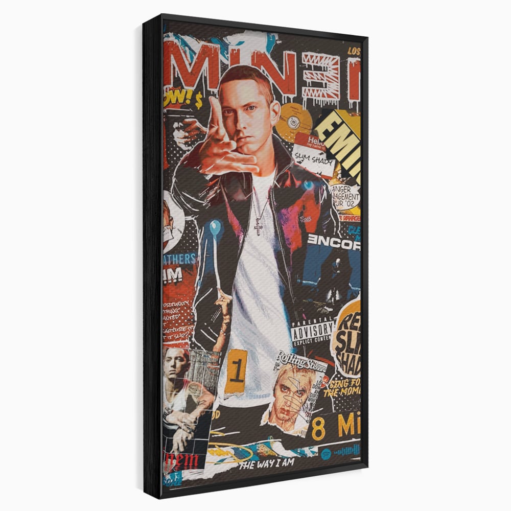 Tablou Canvas Premium LuxCanva® B1003, Eminem , Decorativ, Muzica, Vedete, Hip-Hop, Culori Vibrante