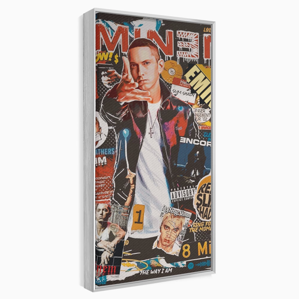 Tablou Canvas Premium LuxCanva® B1003, Eminem , Decorativ, Muzica, Vedete, Hip-Hop, Culori Vibrante