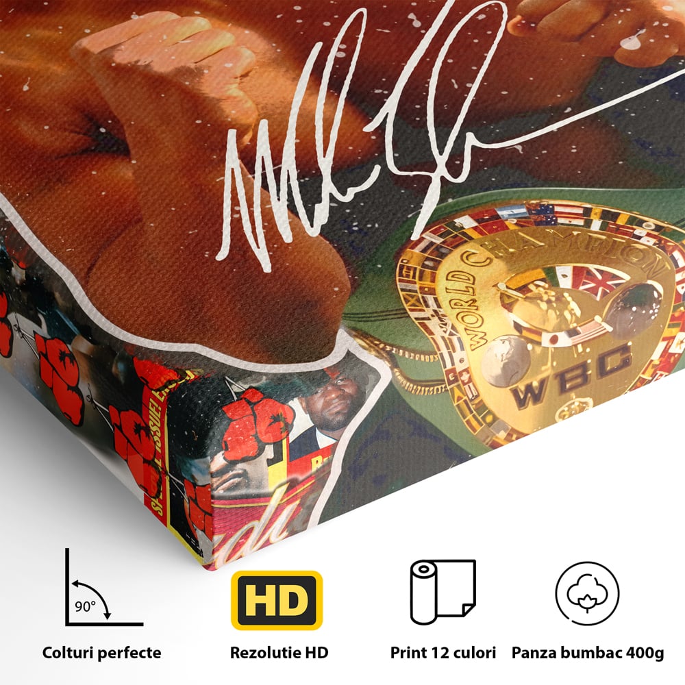 Tablou Canvas Premium LuxCanva® B1008, Mike Tyson , Sportivi, Box, Pugilist, Culori Vibrante