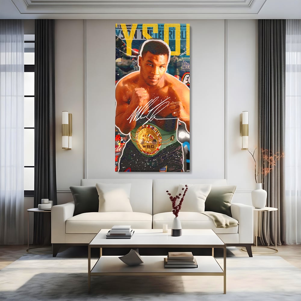 Tablou Canvas Premium LuxCanva® B1008, Mike Tyson , Sportivi, Box, Pugilist, Culori Vibrante