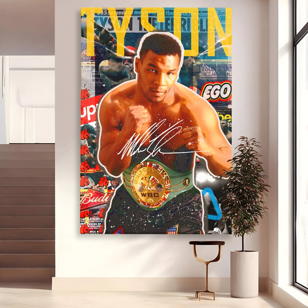 Tablou Canvas Premium LuxCanva® B1008, Mike Tyson , Sportivi, Box, Pugilist, Culori Vibrante