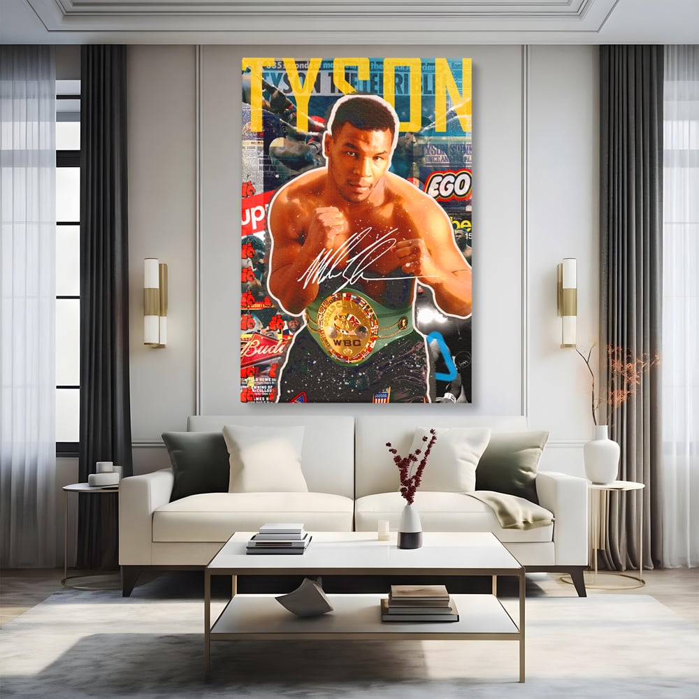 Tablou Canvas Premium LuxCanva® B1008, Mike Tyson , Sportivi, Box, Pugilist, Culori Vibrante