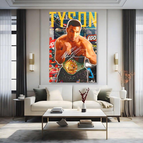Tablou Canvas Premium LuxCanva® B1008, Mike Tyson , Sportivi, Box, Pugilist, Culori Vibrante