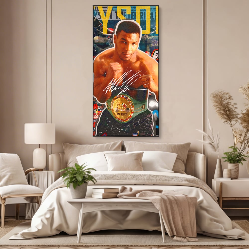 Tablou Canvas Premium LuxCanva® B1008, Mike Tyson , Sportivi, Box, Pugilist, Culori Vibrante