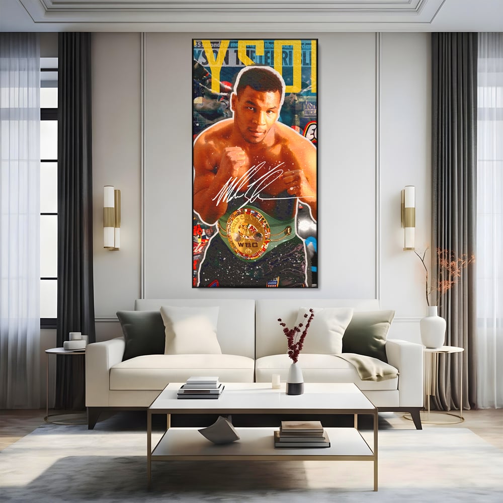 Tablou Canvas Premium LuxCanva® B1008, Mike Tyson , Sportivi, Box, Pugilist, Culori Vibrante
