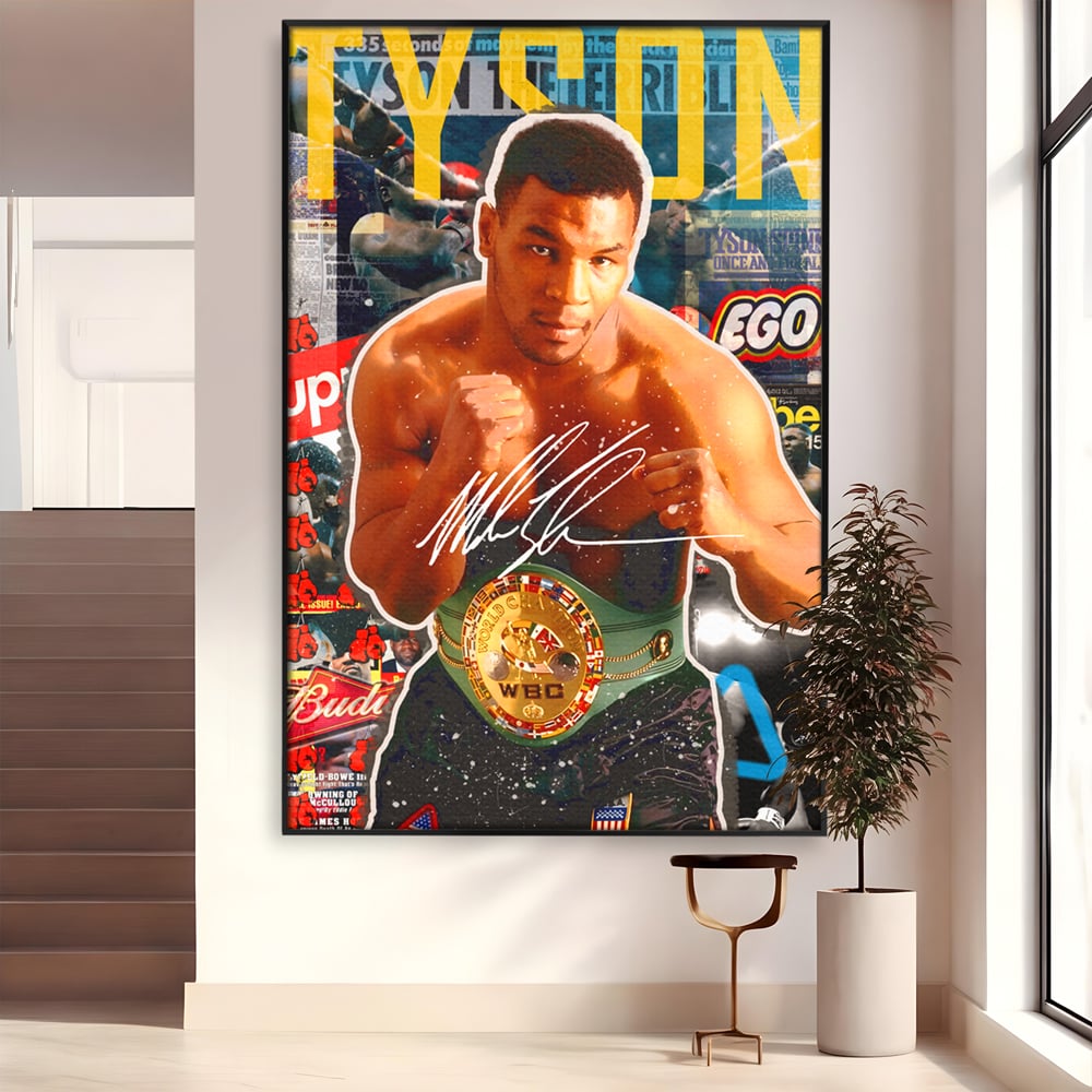 Tablou Canvas Premium LuxCanva® B1008, Mike Tyson , Sportivi, Box, Pugilist, Culori Vibrante