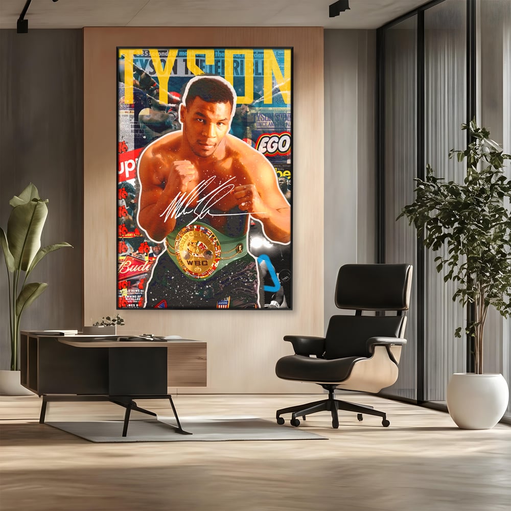 Tablou Canvas Premium LuxCanva® B1008, Mike Tyson , Sportivi, Box, Pugilist, Culori Vibrante