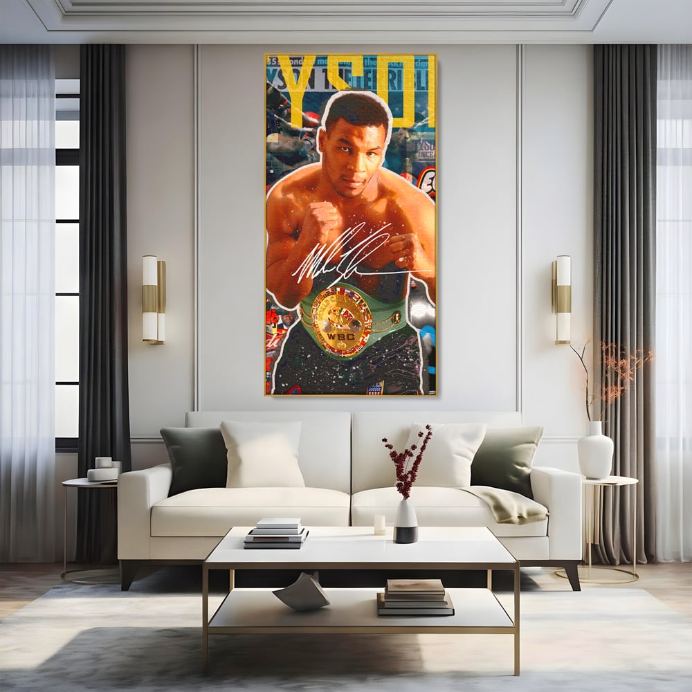 Tablou Canvas Premium LuxCanva® B1008, Mike Tyson , Sportivi, Box, Pugilist, Culori Vibrante